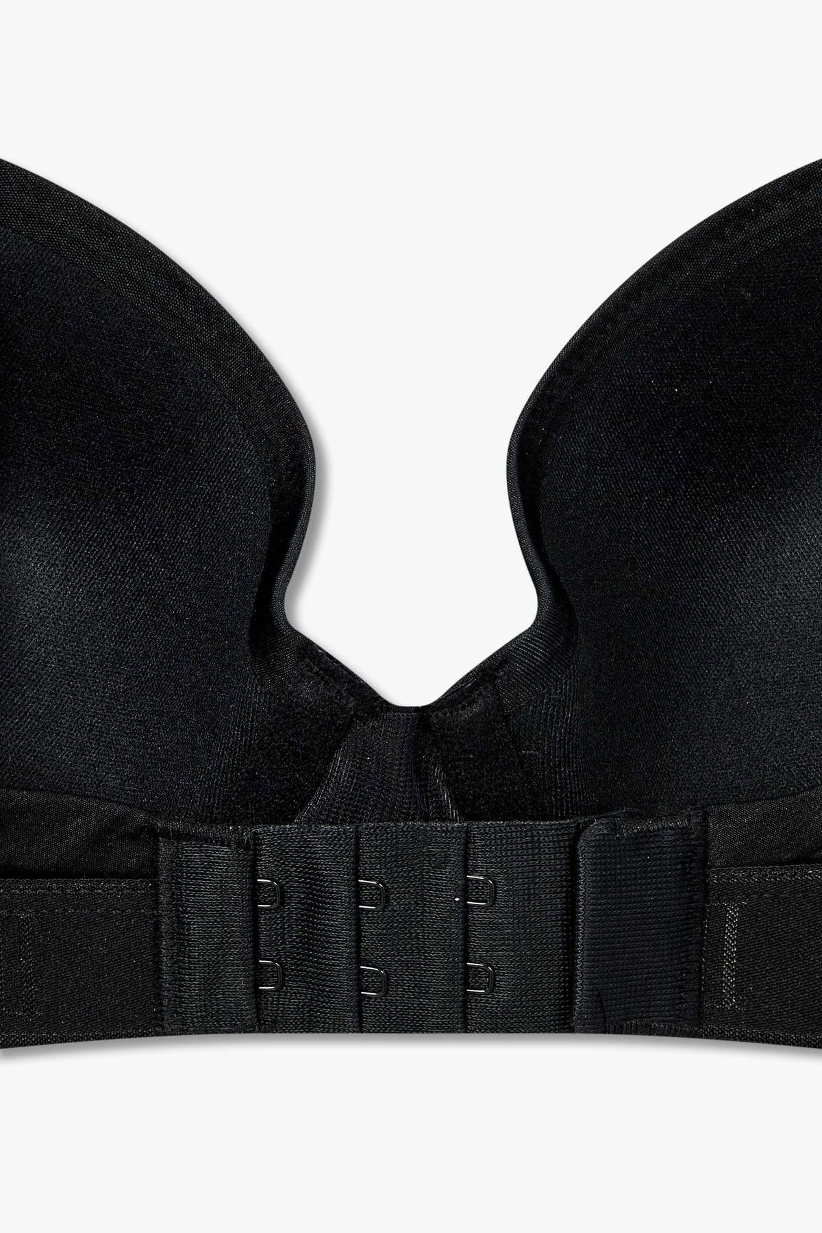 엠포리오 아르마니 언더웨어(EMPORIO ARMANI UNDERWEAR) 여성 자카드 밴딩 나일론 컨투어 브라_블랙 825184542