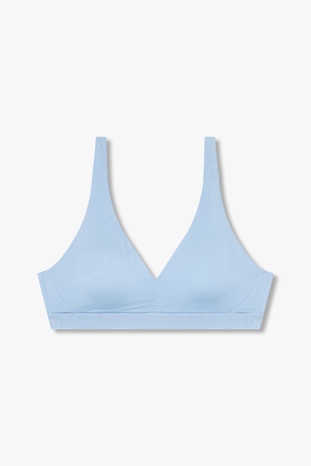 엠포리오 아르마니 언더웨어(EMPORIO ARMANI UNDERWEAR) 여성 자카드 밴딩 리무버블 패드 브라렛 브라_라이트 블루 825181544