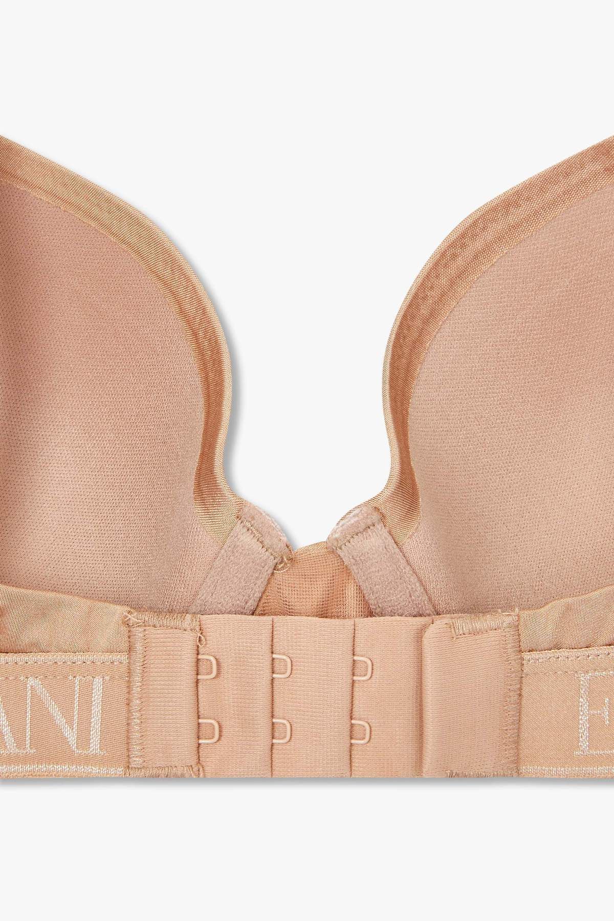 엠포리오 아르마니 언더웨어(EMPORIO ARMANI UNDERWEAR) 여성 자카드 밴딩 나일론 컨투어 브라_라이트 브라운 825184540