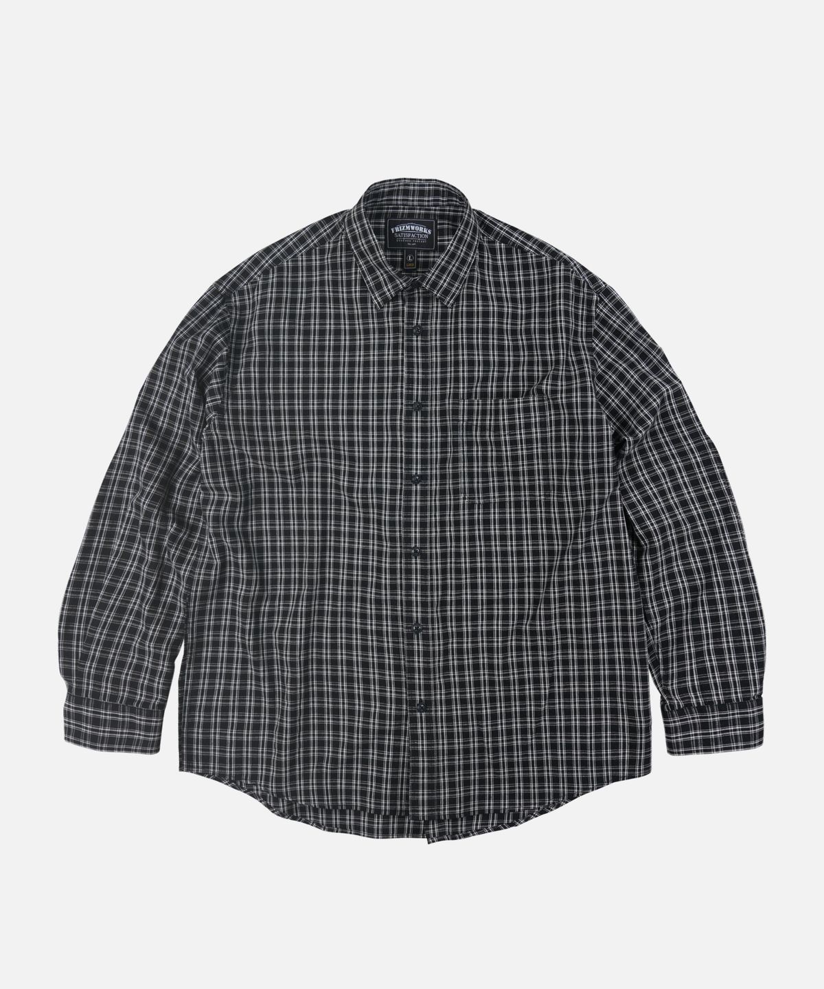 프리즘웍스(FRIZMWORKS) SEERSUCKER CHECKED SHIRT _ BLACK