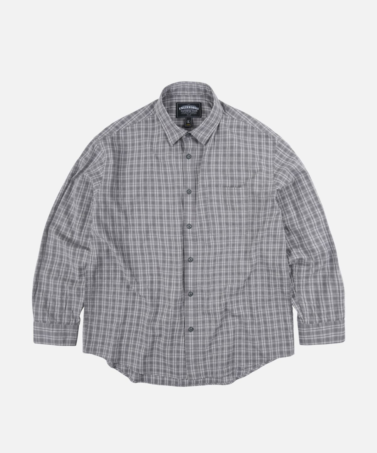 프리즘웍스(FRIZMWORKS) SEERSUCKER CHECKED SHIRT _ GRAY