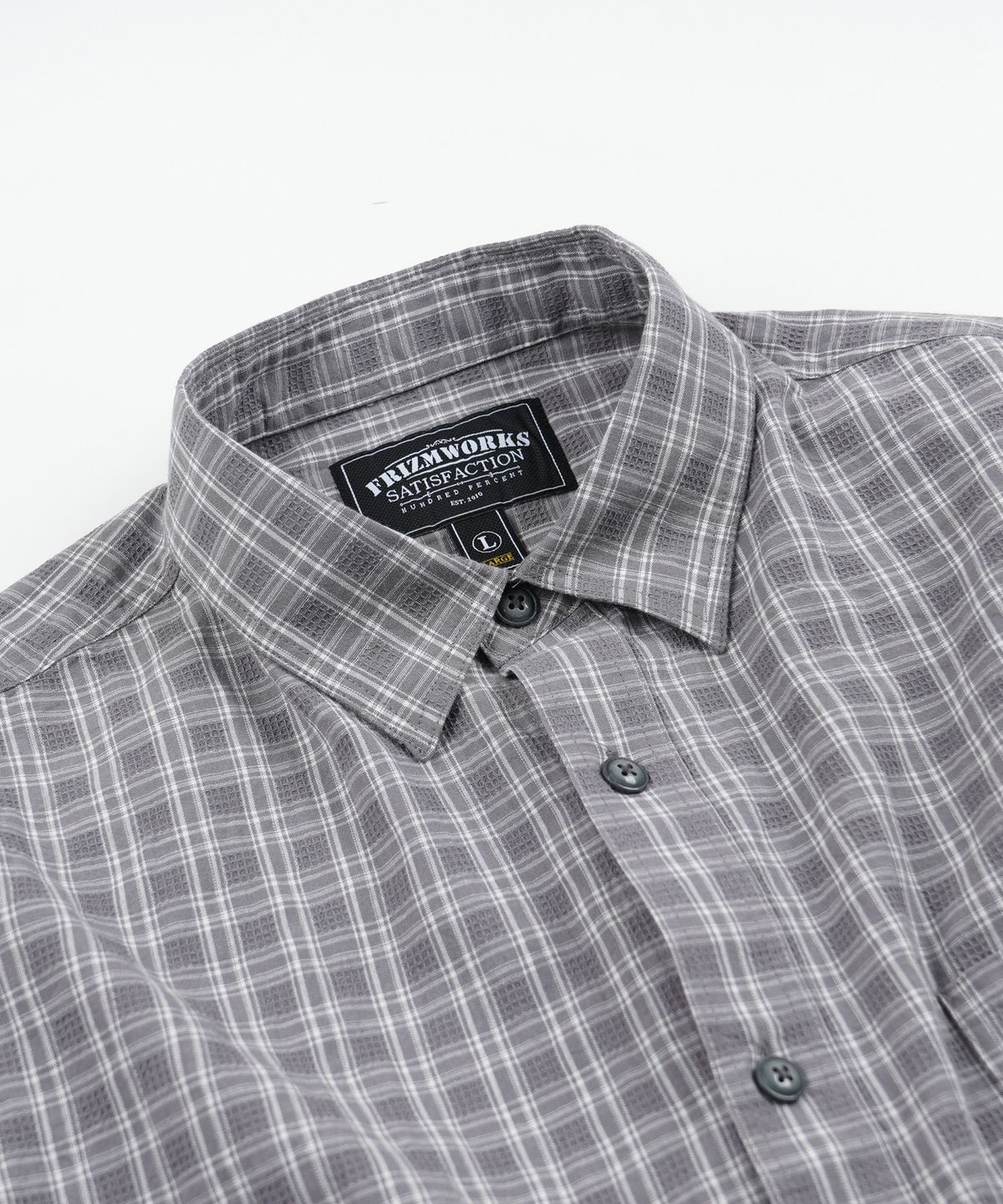 프리즘웍스(FRIZMWORKS) SEERSUCKER CHECKED SHIRT _ GRAY