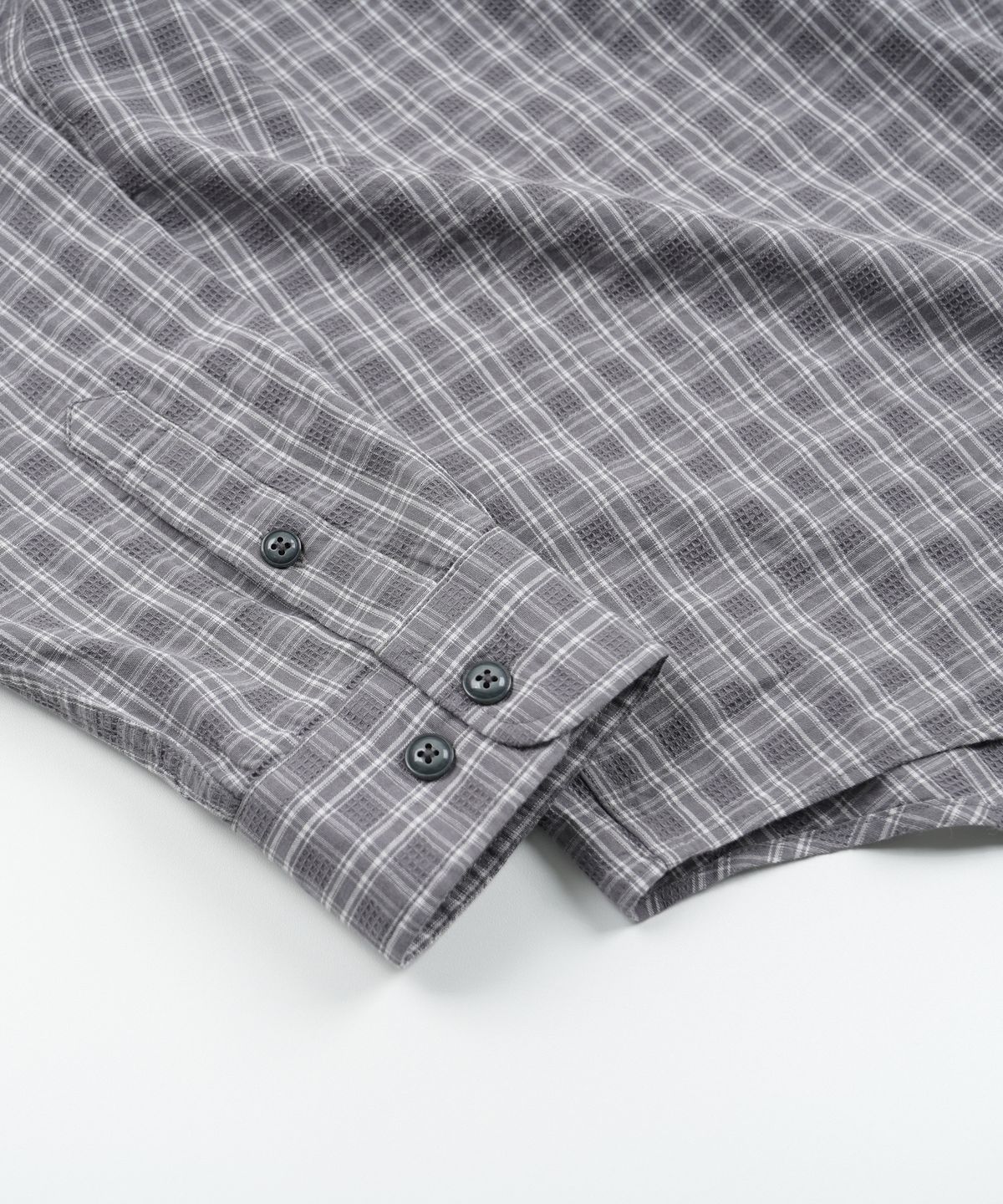 프리즘웍스(FRIZMWORKS) SEERSUCKER CHECKED SHIRT _ GRAY