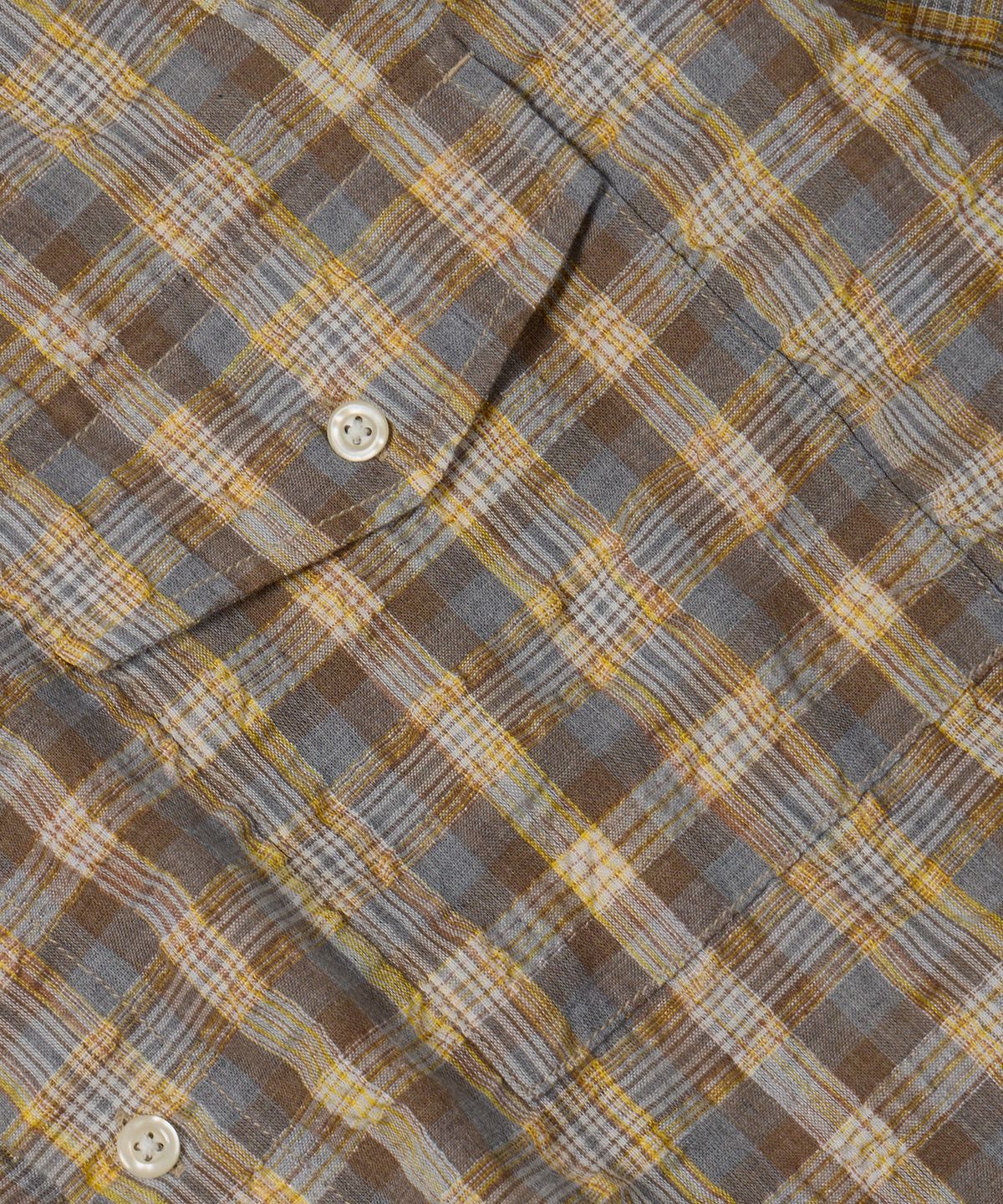 프리즘웍스(FRIZMWORKS) UNEVEN CHECK SHIRT _ YELLOW