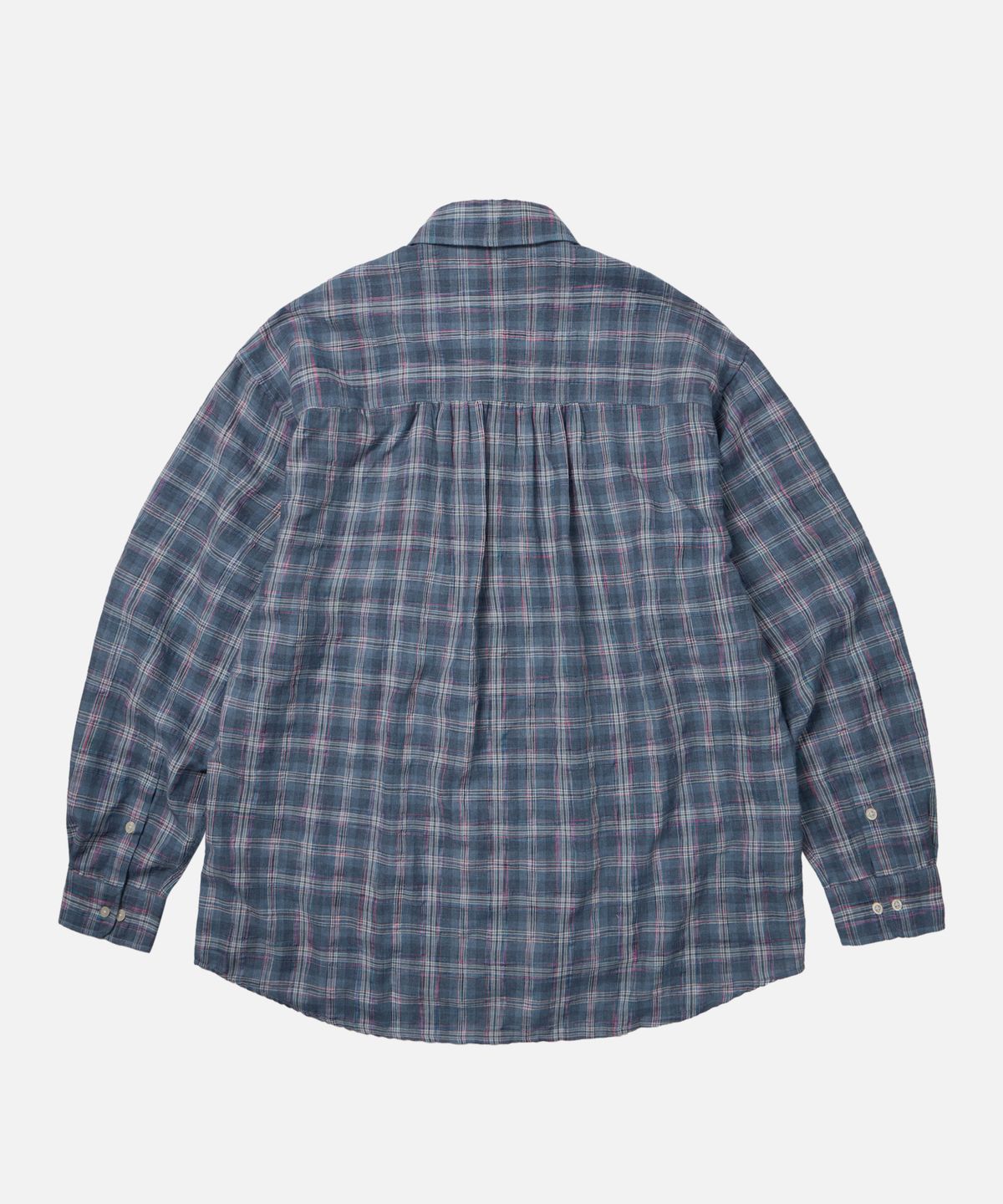프리즘웍스(FRIZMWORKS) UNEVEN CHECK SHIRT _ BLUE