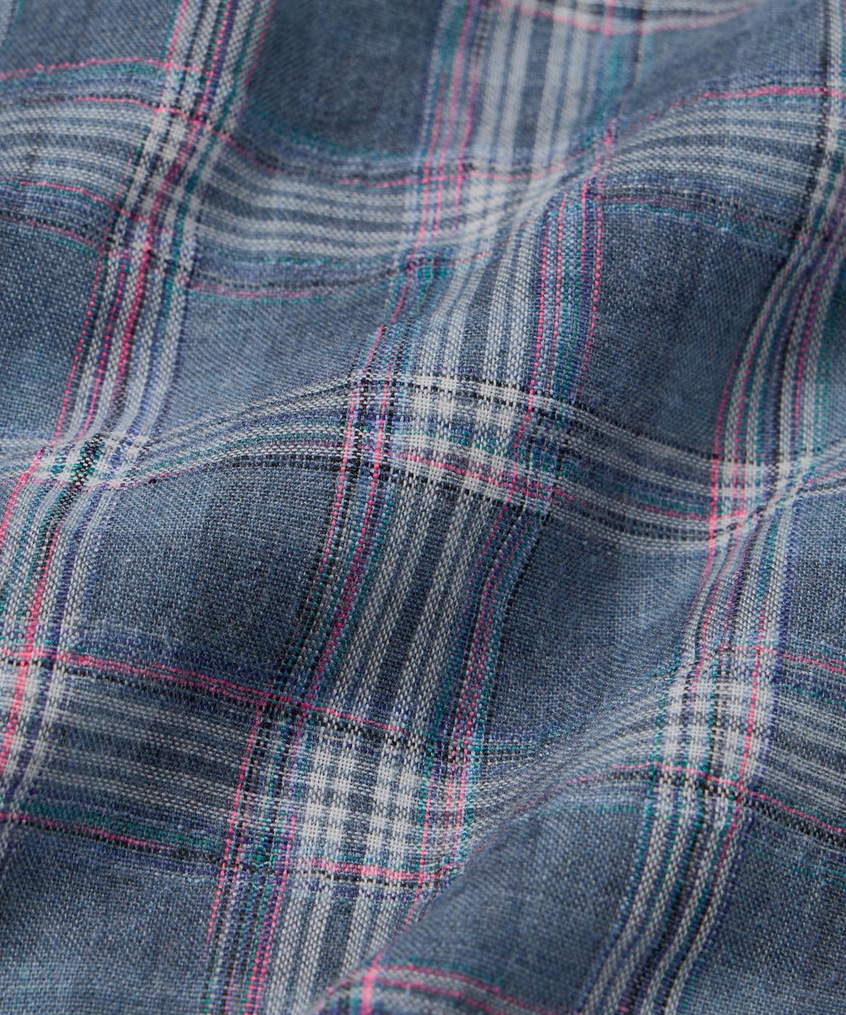 프리즘웍스(FRIZMWORKS) UNEVEN CHECK SHIRT _ BLUE