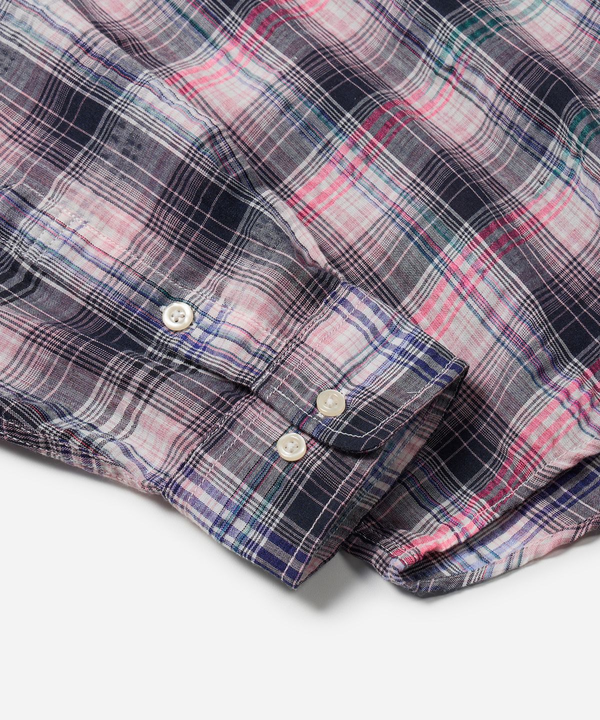 프리즘웍스(FRIZMWORKS) UNEVEN CHECK SHIRT _ PINK