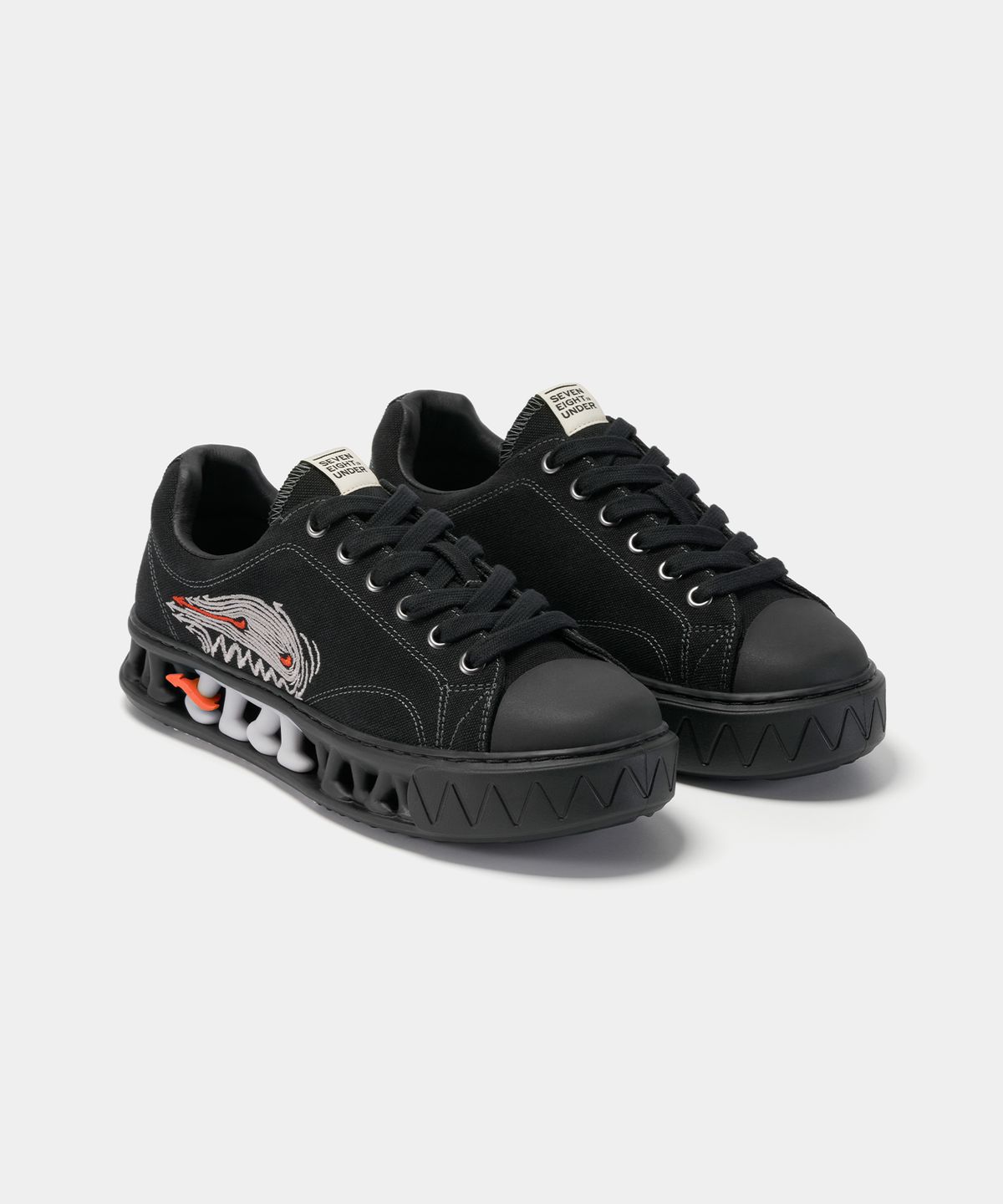 세븐에잇언더(78UNDER) M-3 GRAPHIC LOW TOP_ASH BLACK