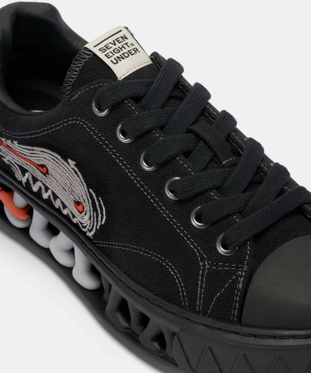 세븐에잇언더(78UNDER) M-3 GRAPHIC LOW TOP_ASH BLACK