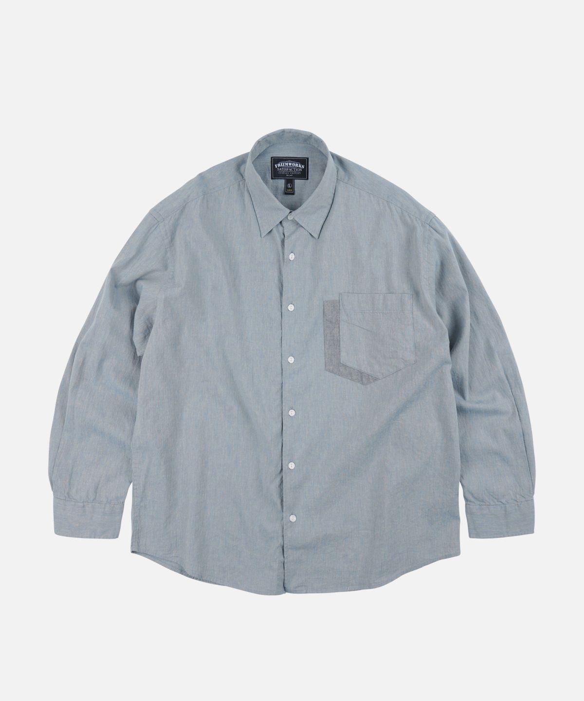 프리즘웍스(FRIZMWORKS) CLIPPING POCKET SHIRT _ BLUE