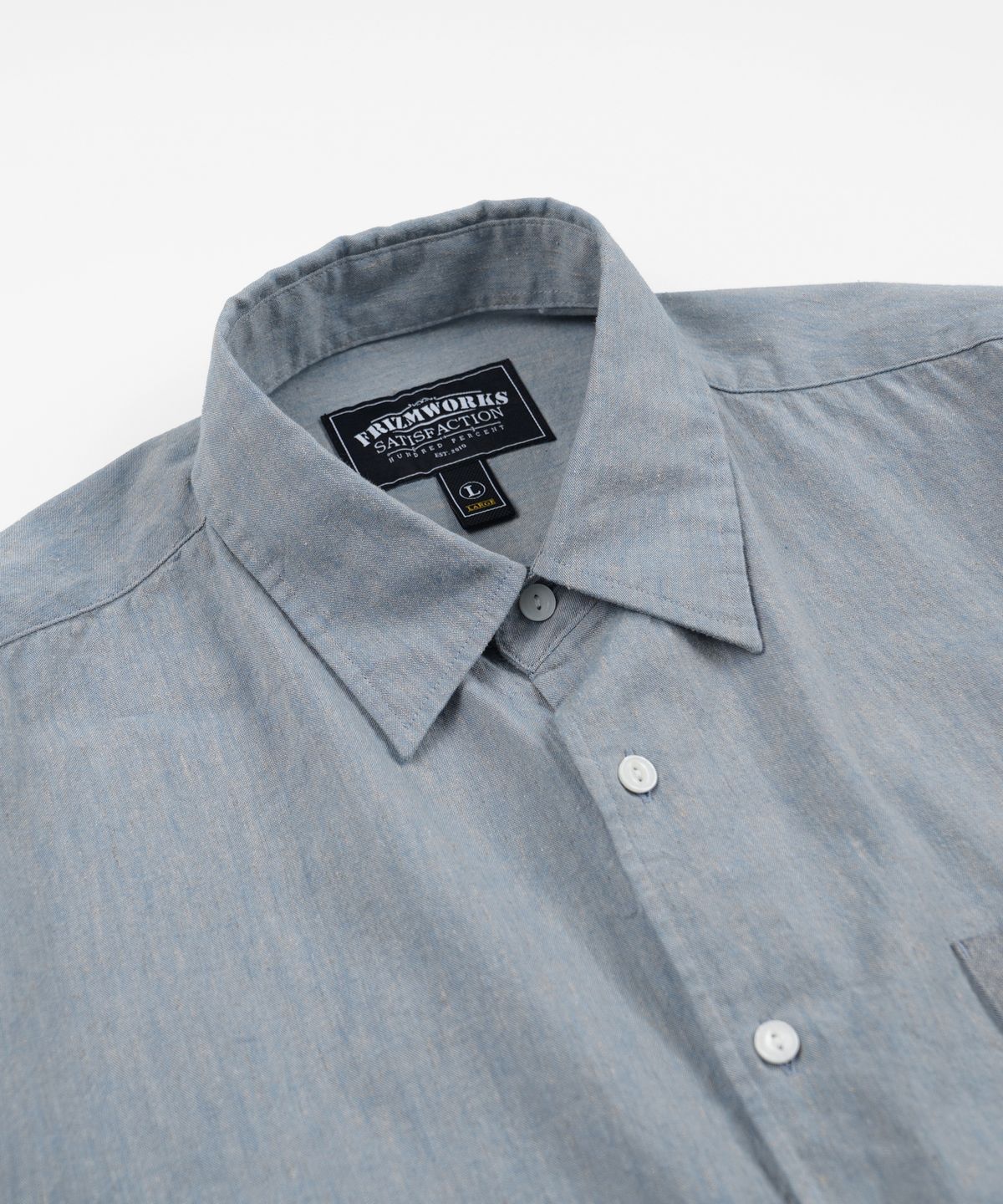 프리즘웍스(FRIZMWORKS) CLIPPING POCKET SHIRT _ BLUE