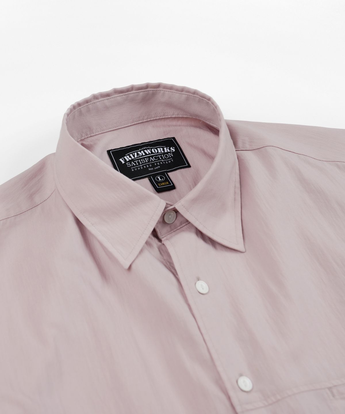 프리즘웍스(FRIZMWORKS) FEATHER CN RELAXED SHIRT 002 _ INDIAN PINK