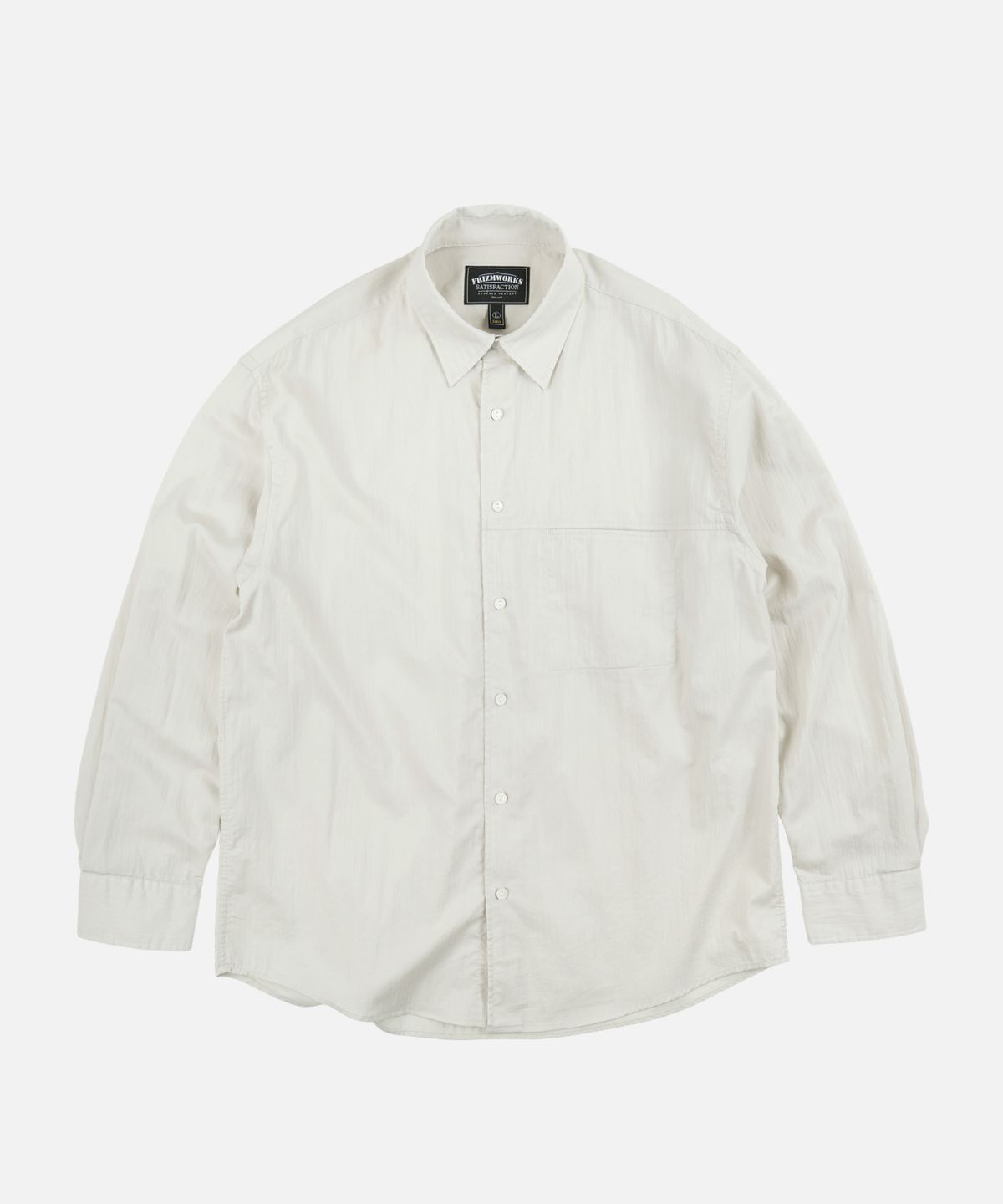 프리즘웍스(FRIZMWORKS) FEATHER CN RELAXED SHIRT 002 _ DOVE WHITE