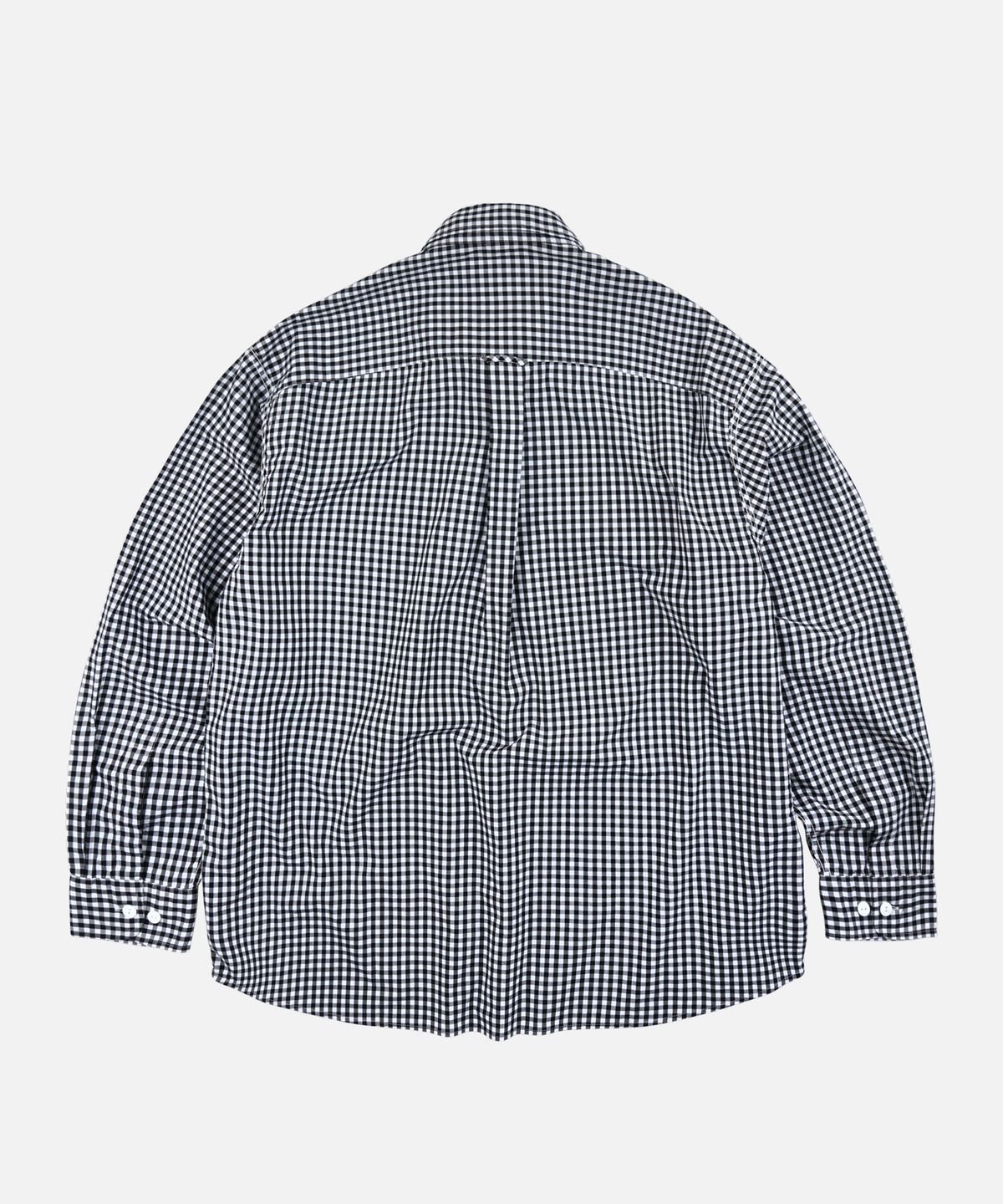 프리즘웍스(FRIZMWORKS) EASE GINGHAM CHECK SHIRT _ BLACK