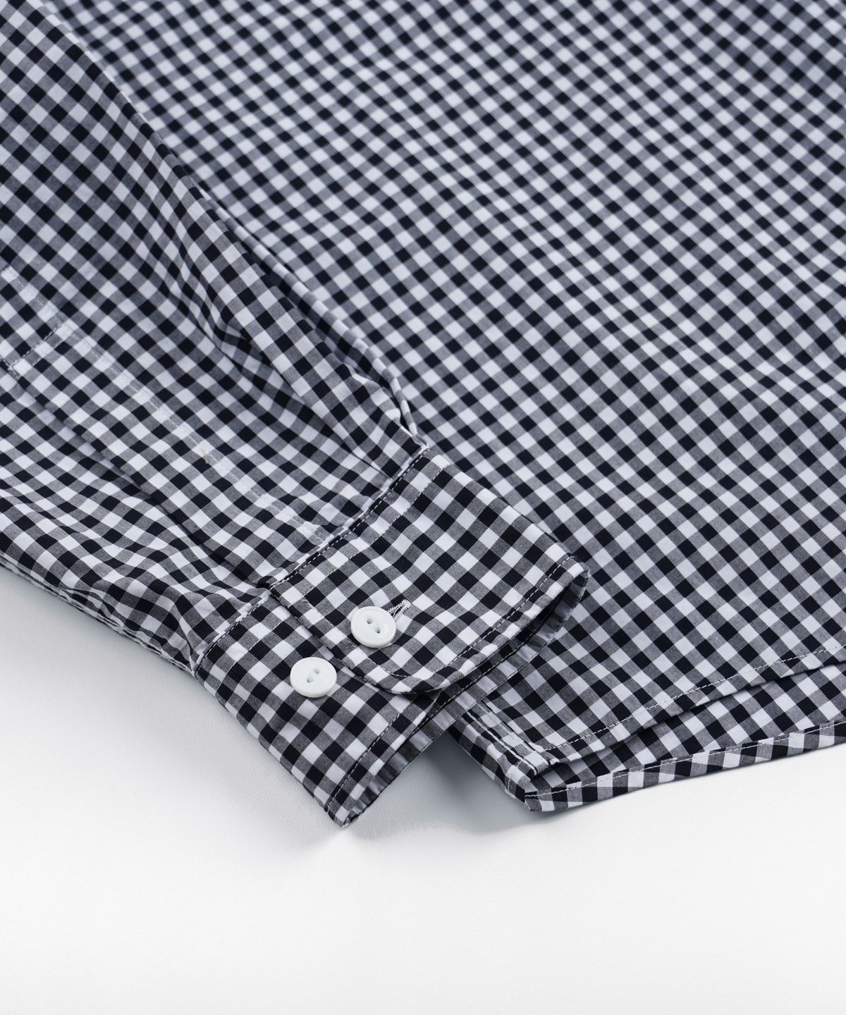 프리즘웍스(FRIZMWORKS) EASE GINGHAM CHECK SHIRT _ BLACK