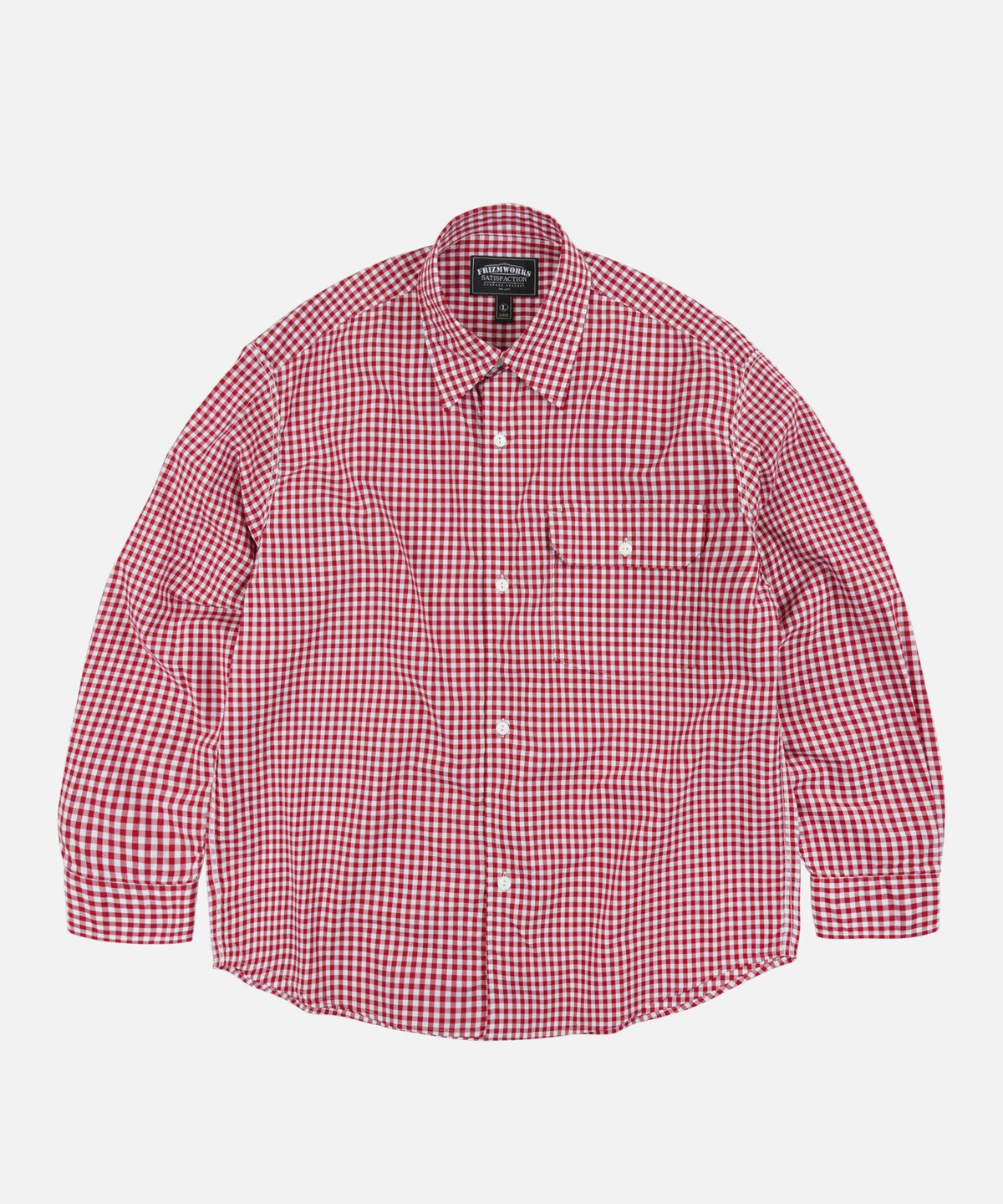 프리즘웍스(FRIZMWORKS) EASE GINGHAM CHECK SHIRT _ RED