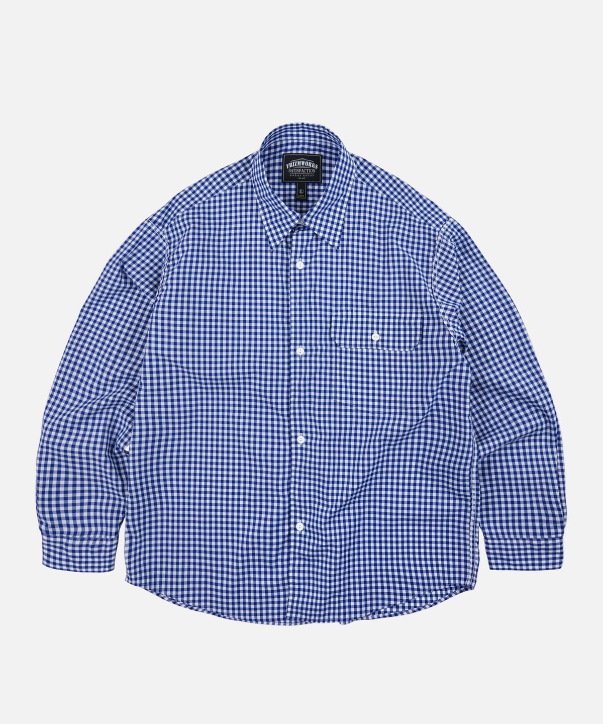 프리즘웍스(FRIZMWORKS) EASE GINGHAM CHECK SHIRT _ BLUE