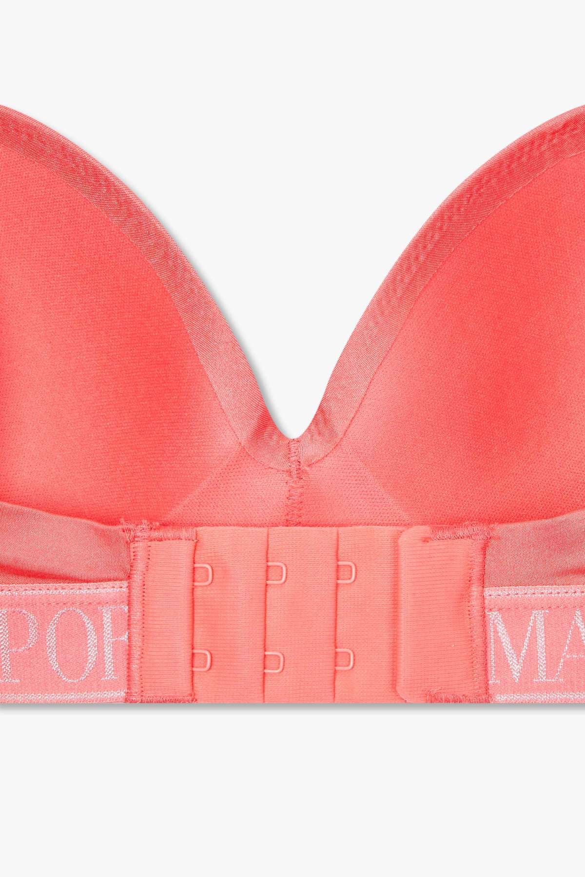 엠포리오 아르마니 언더웨어(EMPORIO ARMANI UNDERWEAR) 여성 자카드 밴딩 패디드 트라이앵글 브라_코랄 핑크 825181539