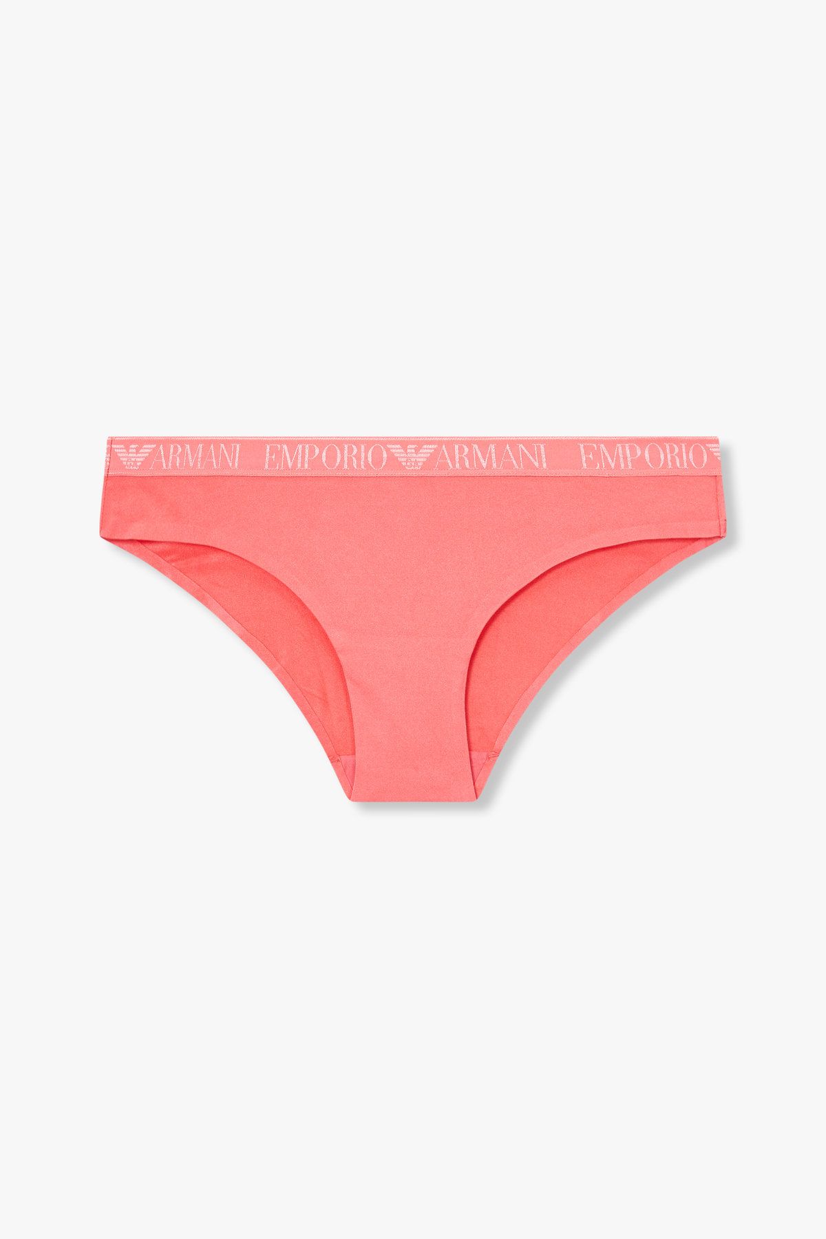 엠포리오 아르마니 언더웨어(EMPORIO ARMANI UNDERWEAR) 여성 자카드 밴딩 나일론 브리프_코랄 핑크 825111539