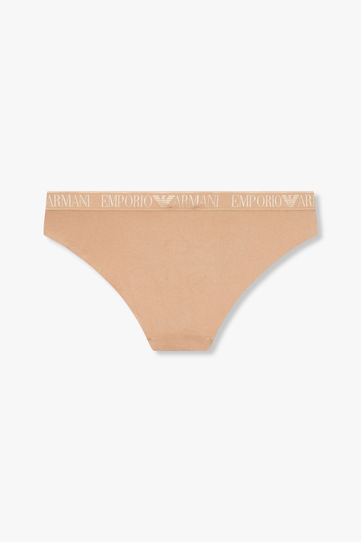 엠포리오 아르마니 언더웨어(EMPORIO ARMANI UNDERWEAR) 여성 자카드 밴딩 나일론 브리프_라이트 브라운 825111540