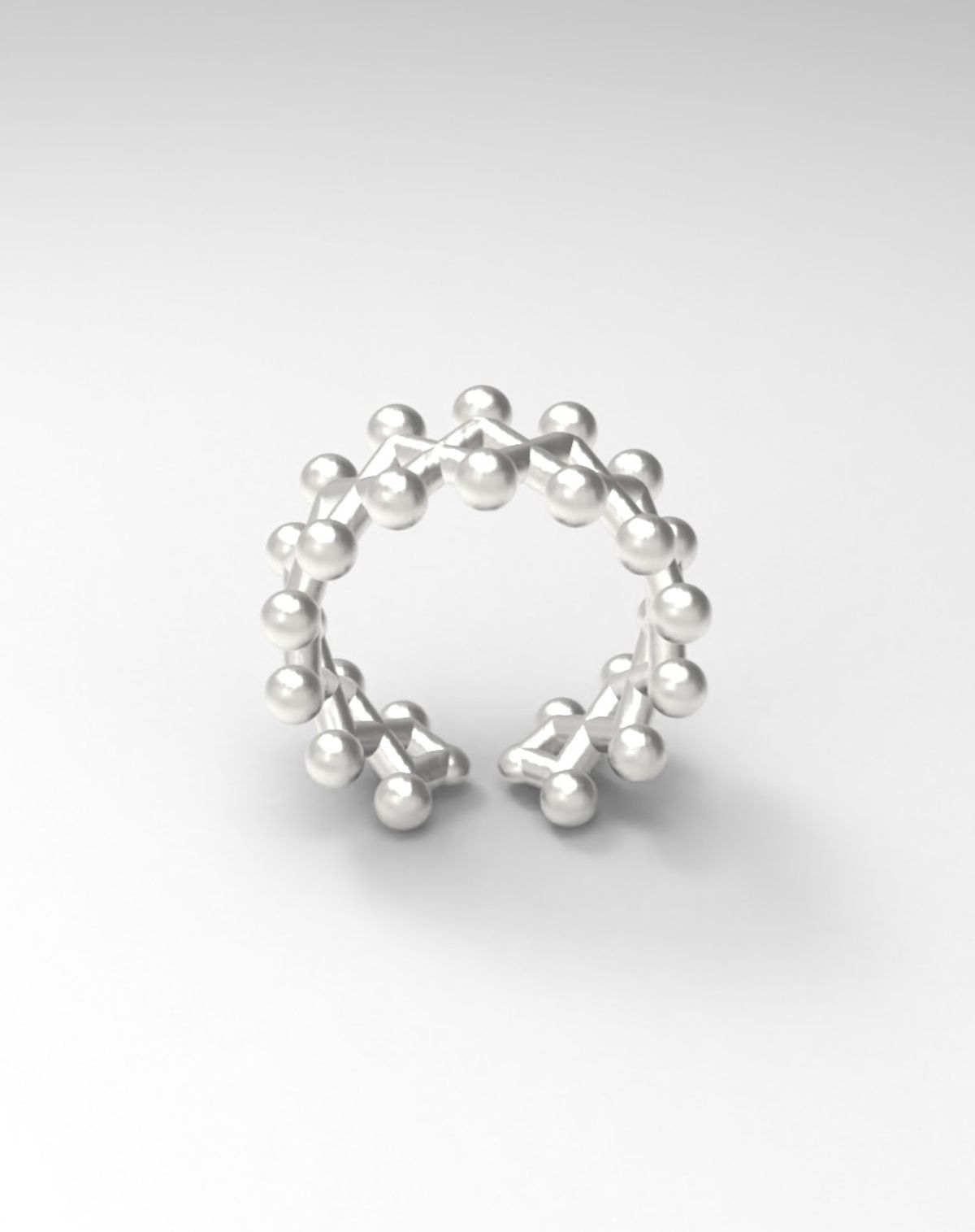 르네오브제(RENEOBJET) RAY  CROWN OPEN RING [STERLING SILVER] 오픈 링 925 실버 반지