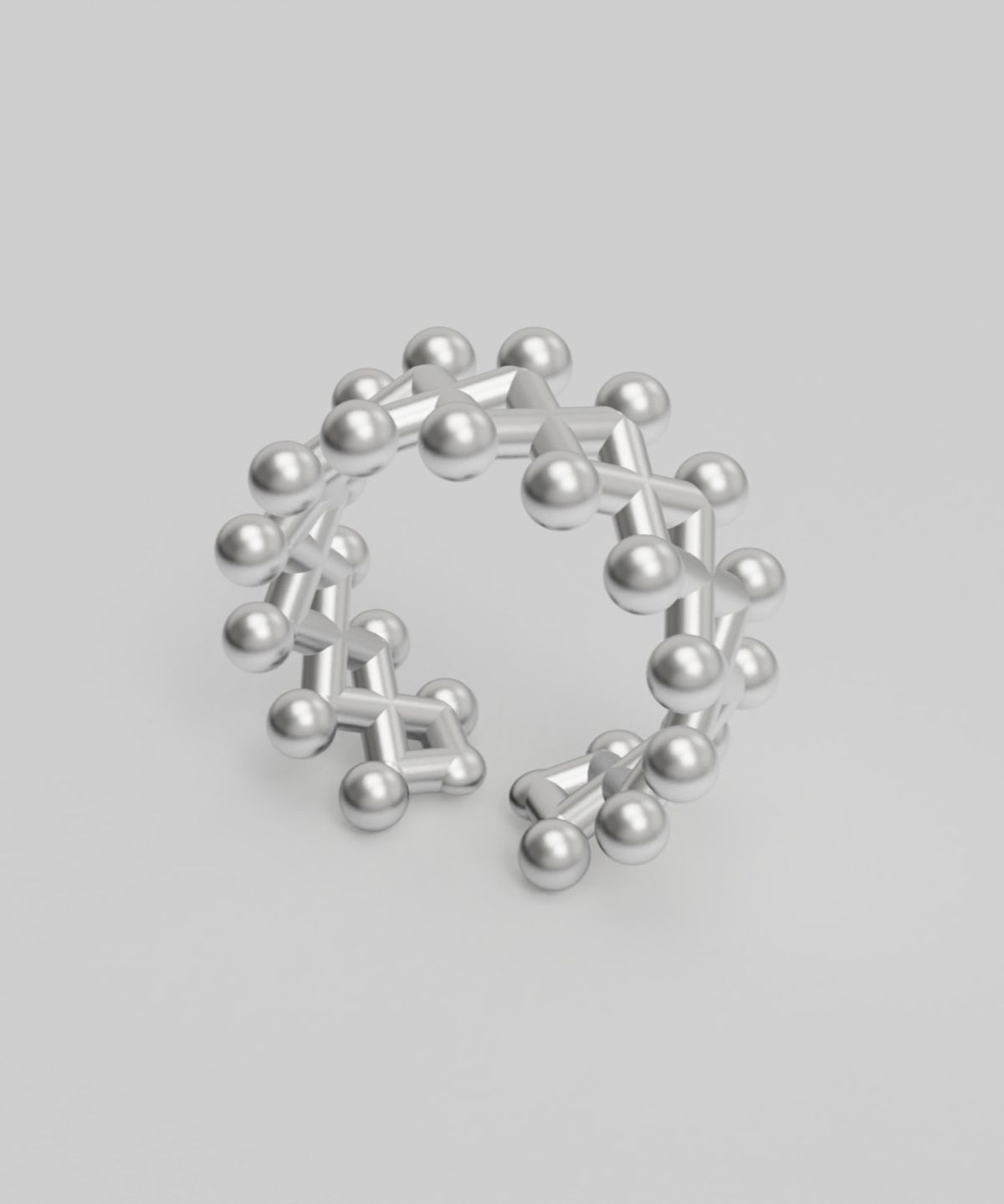 르네오브제(RENEOBJET) RAY  CROWN OPEN RING [STERLING SILVER] 오픈 링 925 실버 반지