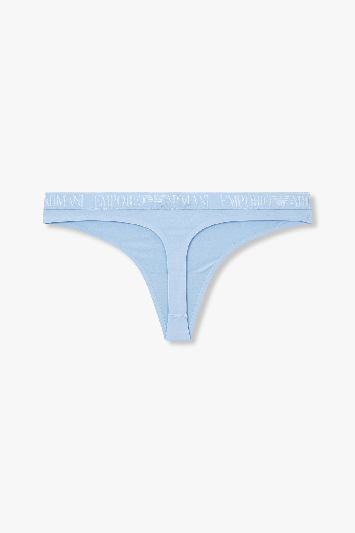 엠포리오 아르마니 언더웨어(EMPORIO ARMANI UNDERWEAR) 여성 자카드 밴딩 나일론 티팬티_라이트 블루 825110541