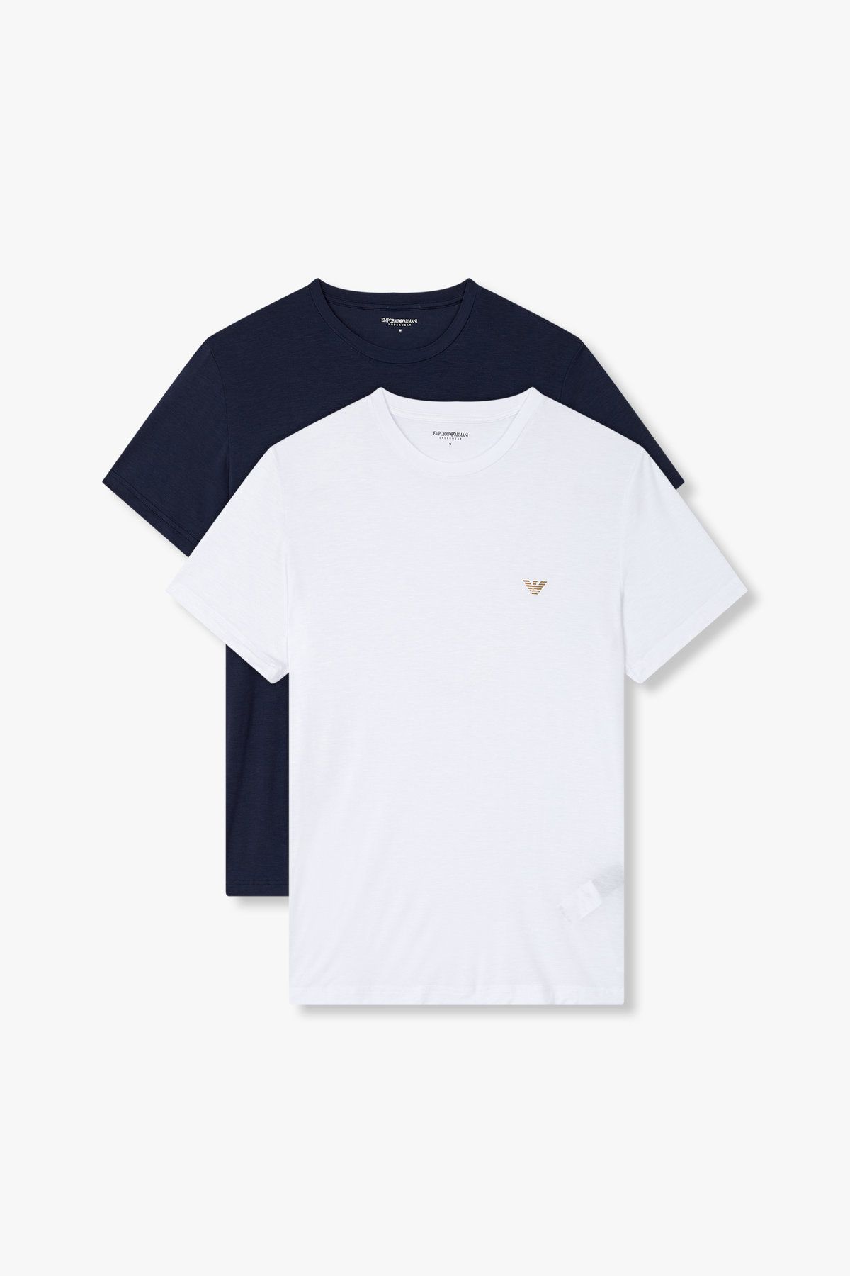엠포리오 아르마니 언더웨어(EMPORIO ARMANI UNDERWEAR) 남성 로고 프린트 크루넥 티셔츠 2PACK_멀티 08M5162002