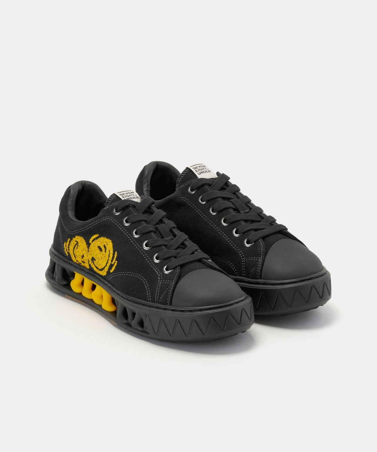 세븐에잇언더(78UNDER) M-2 GRAPHIC LOW TOP_ASH BLACK