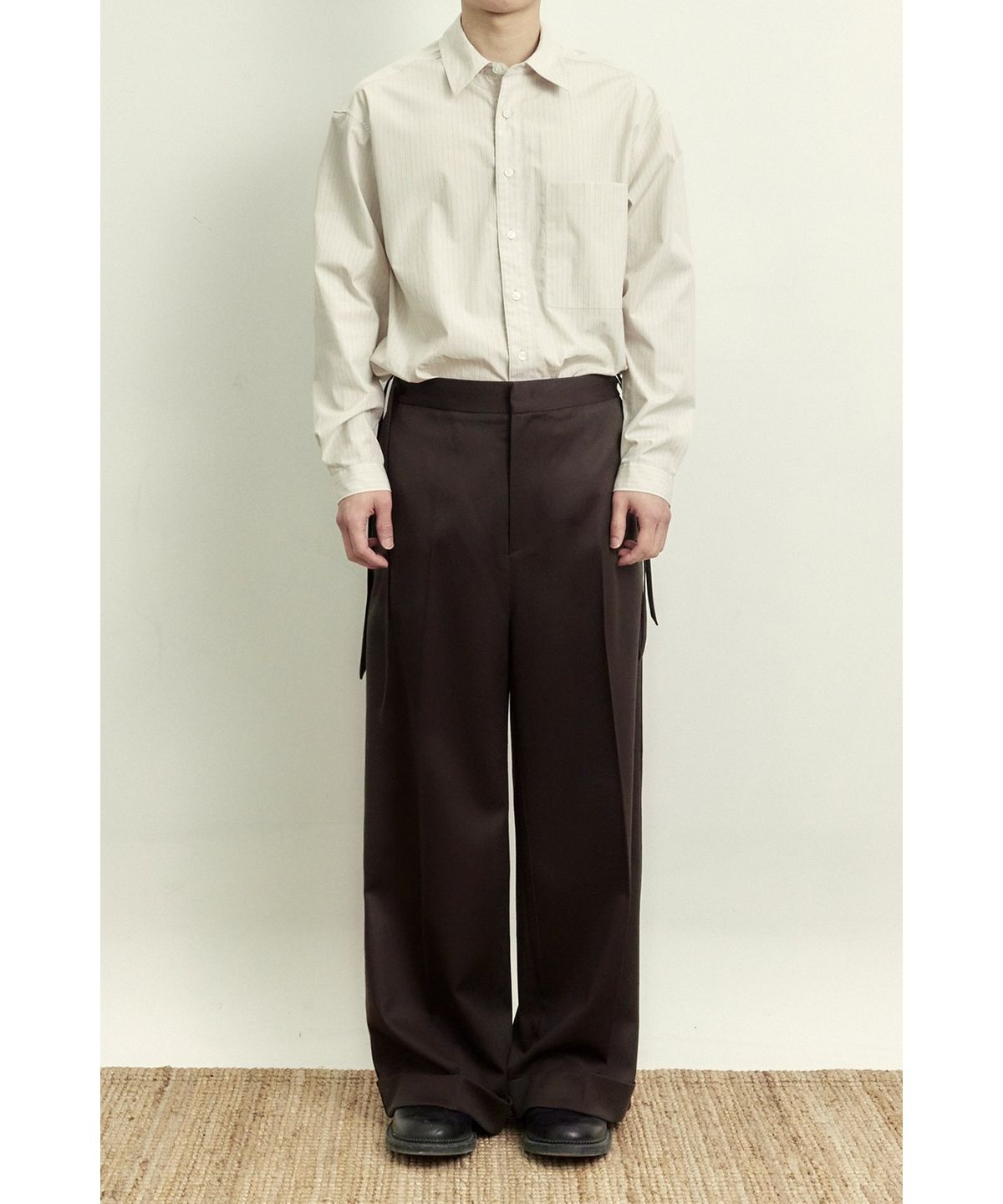 유스(YOUTH) String Wide Pants - Brown