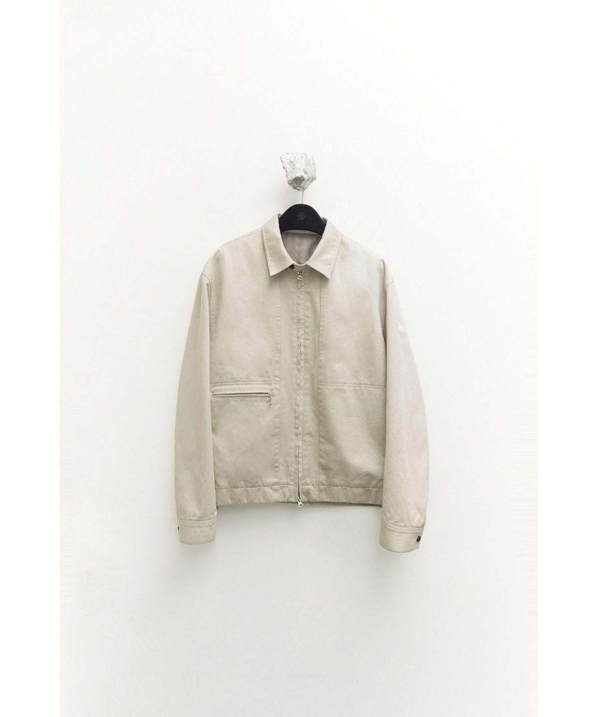 유스(YOUTH) Cropped Zip Blouson - Light Beige