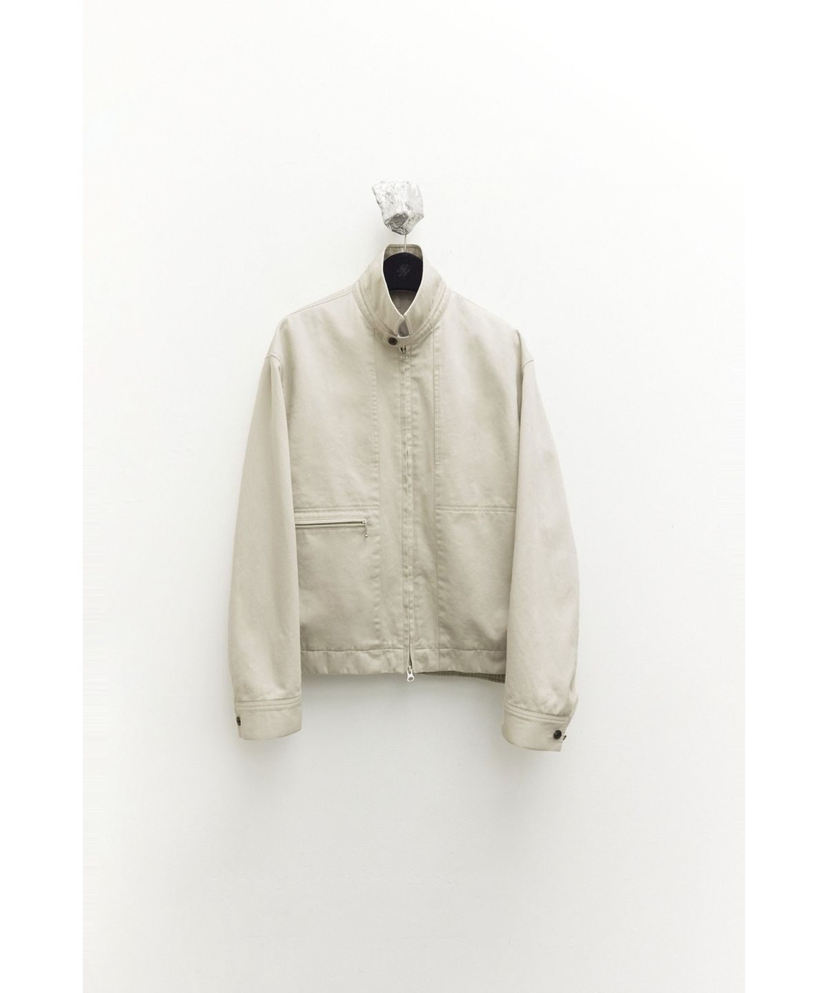 유스(YOUTH) Cropped Zip Blouson - Light Beige