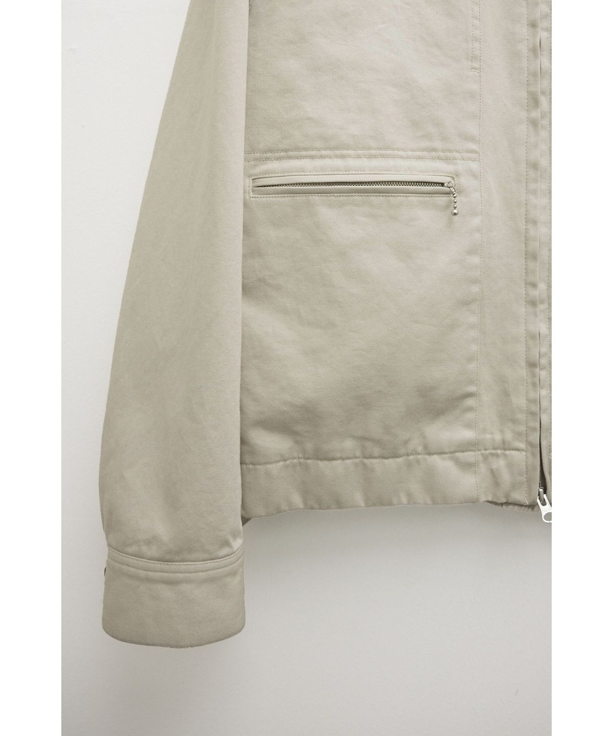 유스(YOUTH) Cropped Zip Blouson - Light Beige