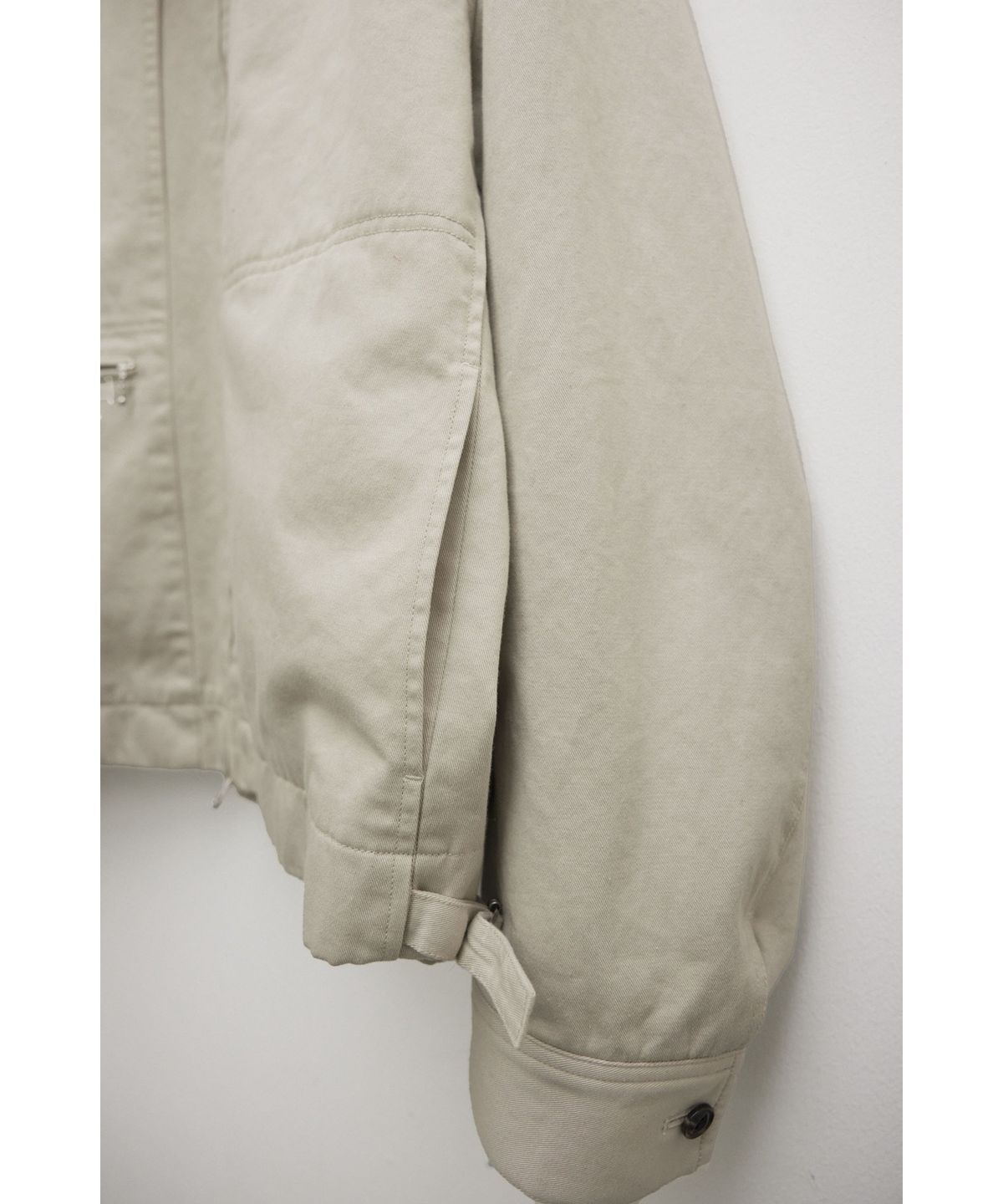 유스(YOUTH) Cropped Zip Blouson - Light Beige
