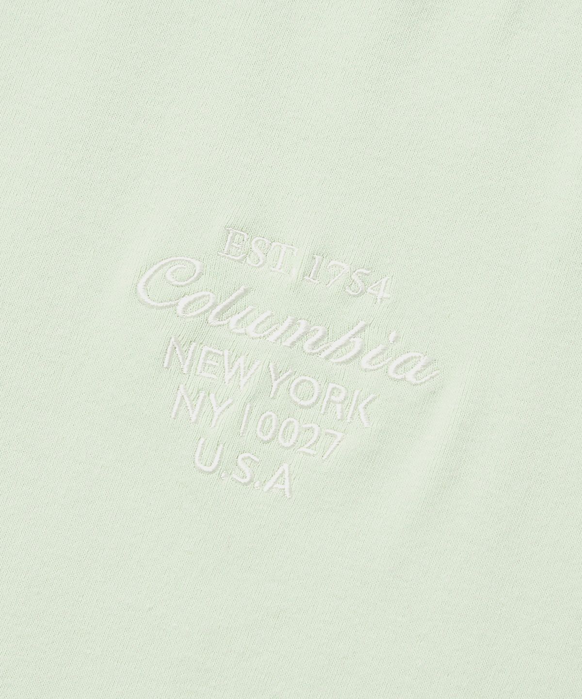 컬럼비아 유니버시티(COLUMBIA UNIVERSITY) CU BIG SCRIPT WOMEN CROP S/S T-SHIRTS 더스트민트