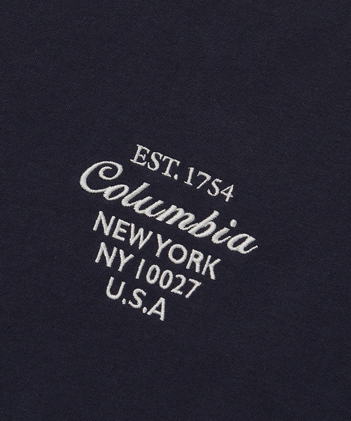 컬럼비아 유니버시티(COLUMBIA UNIVERSITY) CU BIG SCRIPT WOMEN S/S RINGER T-SHIRTS 크라운네이비