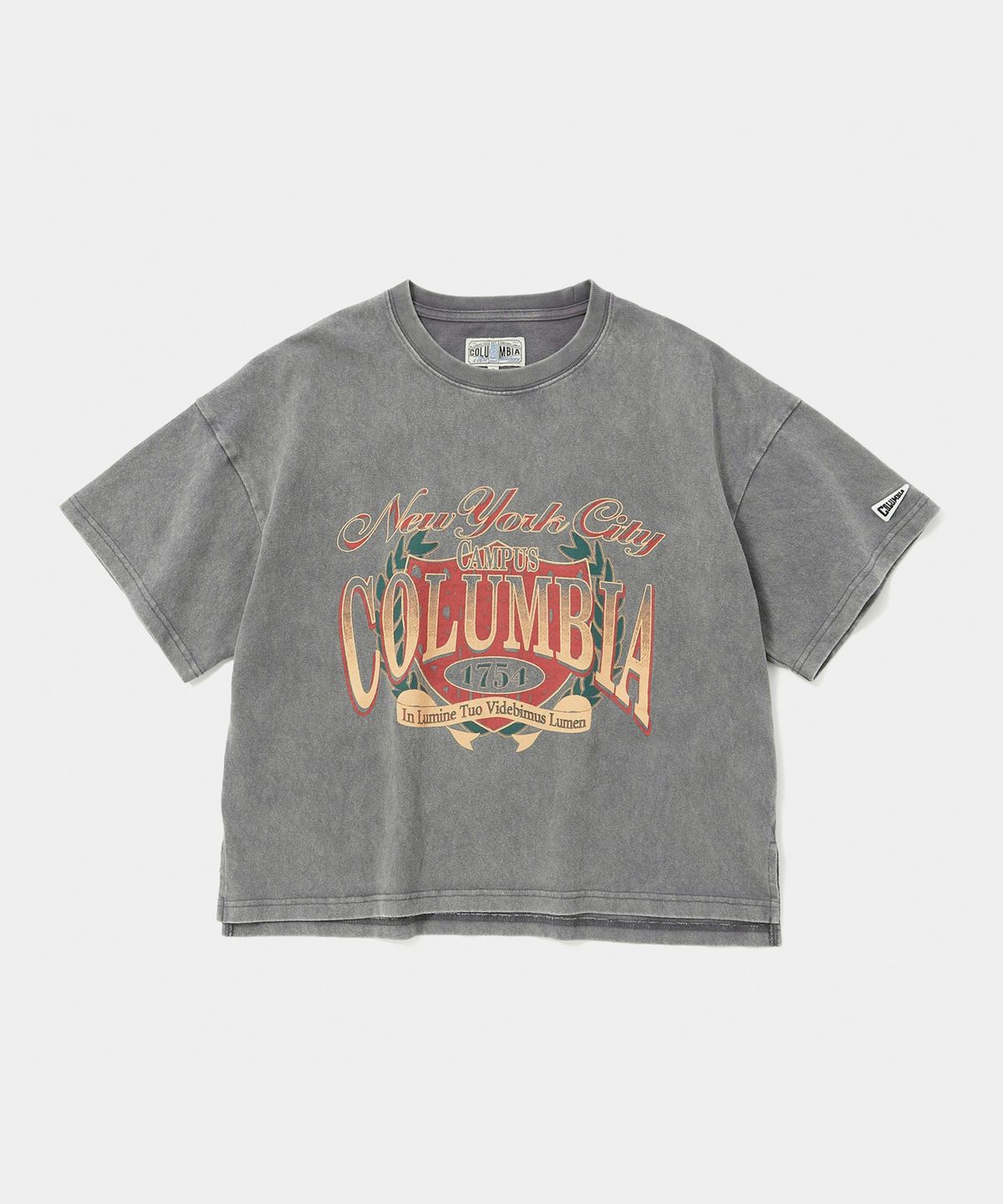 컬럼비아 유니버시티(COLUMBIA UNIVERSITY) CU CAMPUS MINERAL WASHED WOMEN S/S T-SHIRTS 그레이