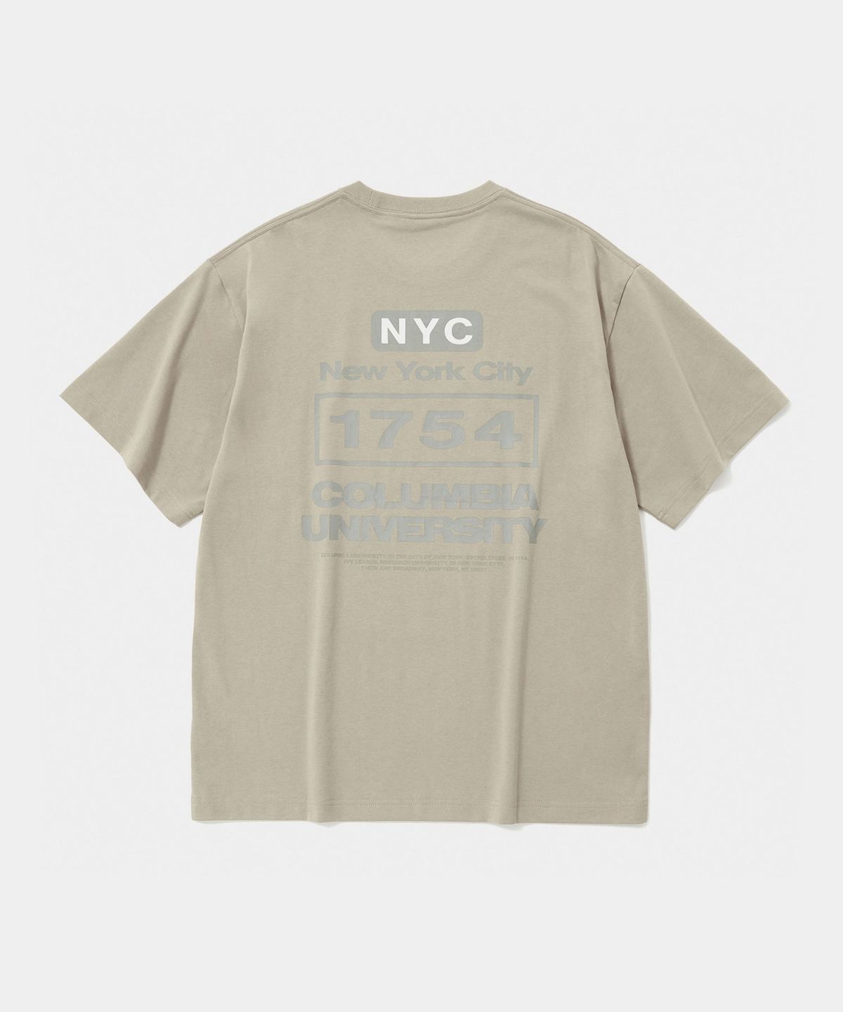 컬럼비아 유니버시티(COLUMBIA UNIVERSITY) B/S NYC 1754 S/S T-SHIRTS 내추럴베이지