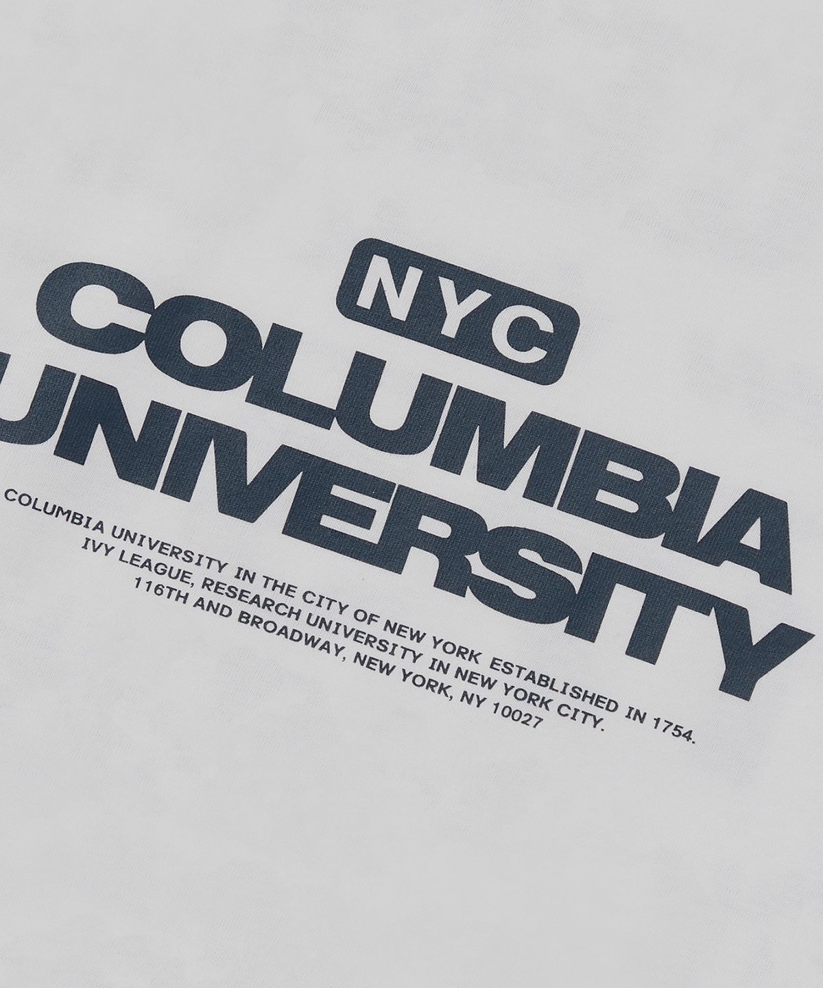 컬럼비아 유니버시티(COLUMBIA UNIVERSITY) B/S NYC 1754 S/S T-SHIRTS 화이트