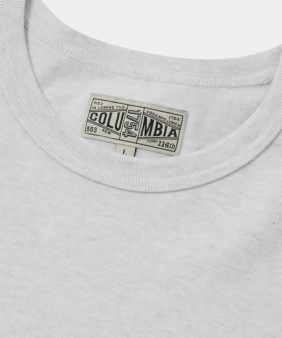 컬럼비아 유니버시티(COLUMBIA UNIVERSITY) CU 80S VINTAGE CRACK LOGO S/S T-SHIRTS 라이트멜란지