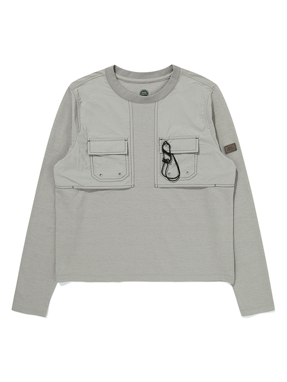비비씨 어스(BBC EARTH) W 우븐패치 롱슬리브_Light Ash Grey