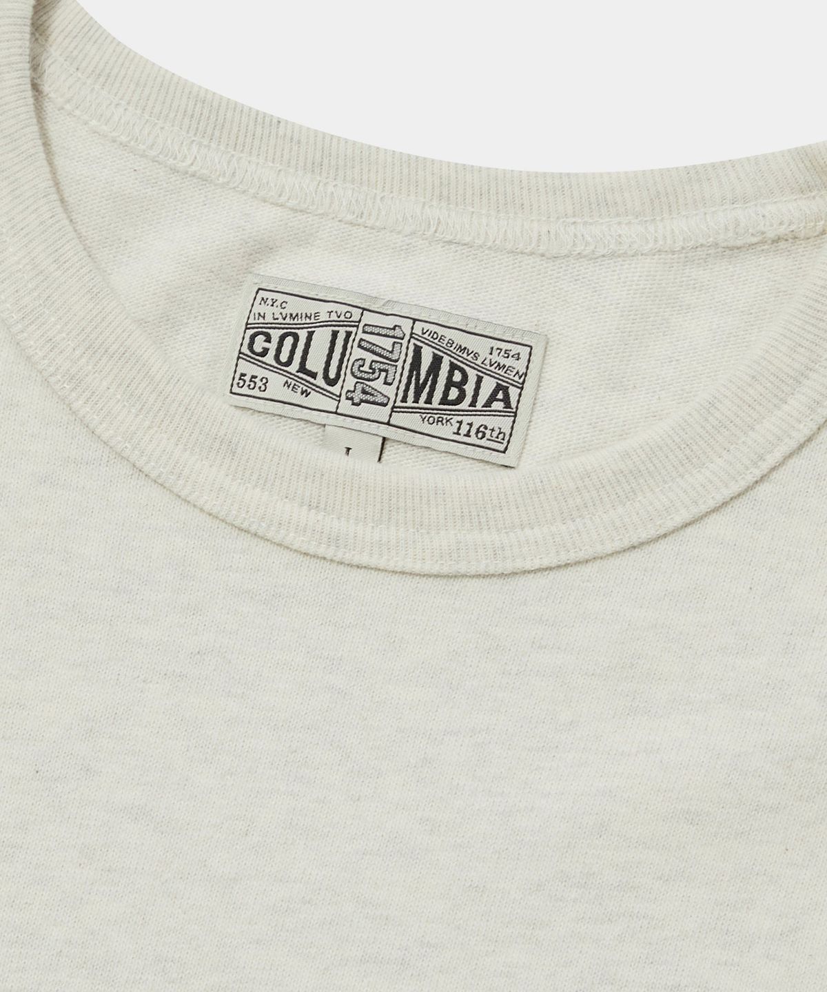 컬럼비아 유니버시티(COLUMBIA UNIVERSITY) CU 80S VINTAGE CRACK LOGO S/S T-SHIRTS 오트밀