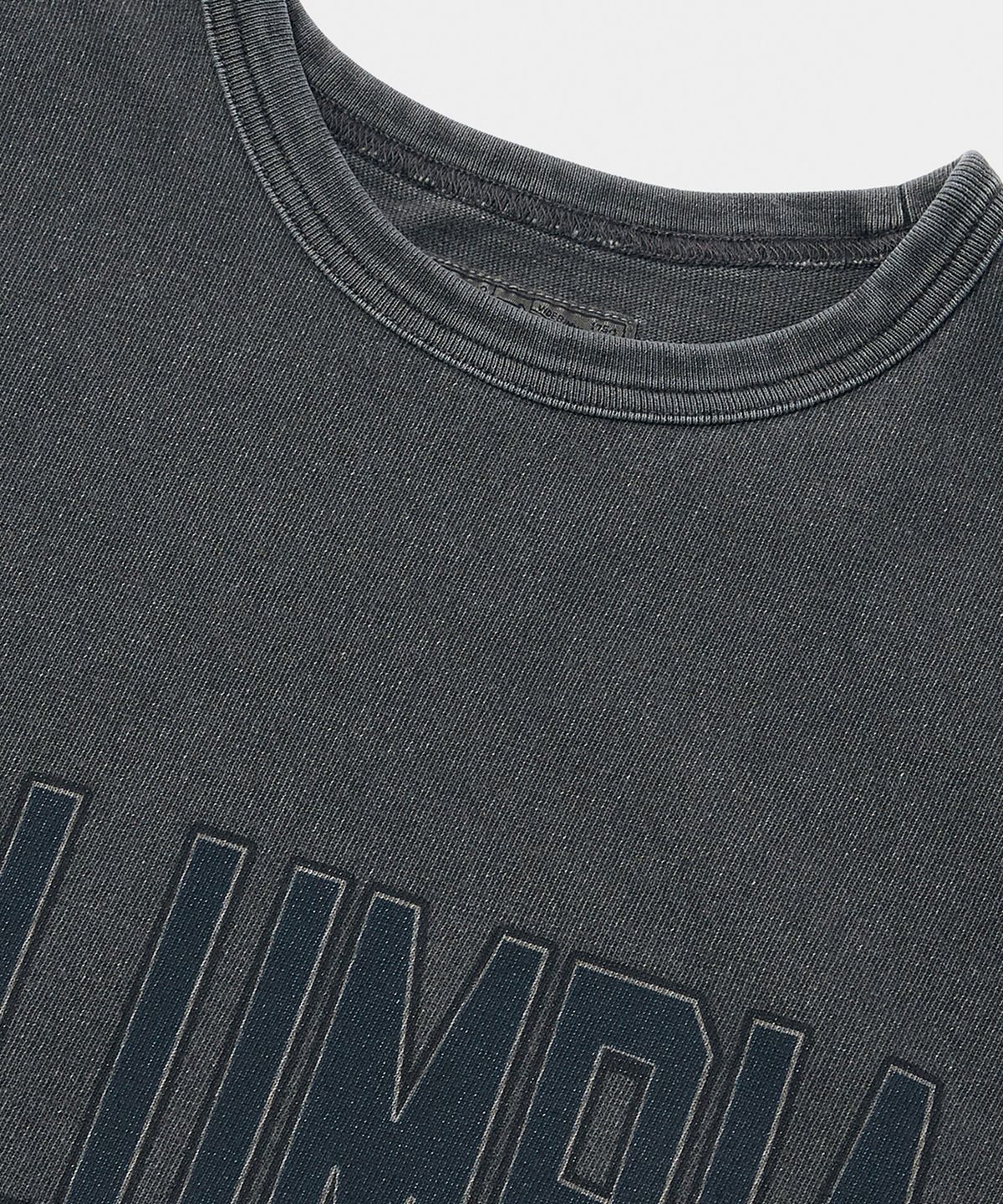 컬럼비아 유니버시티(COLUMBIA UNIVERSITY) CU 80S VINTAGE CRACK LOGO GARAMENTS DYING S/S T-SHIRTS 차콜