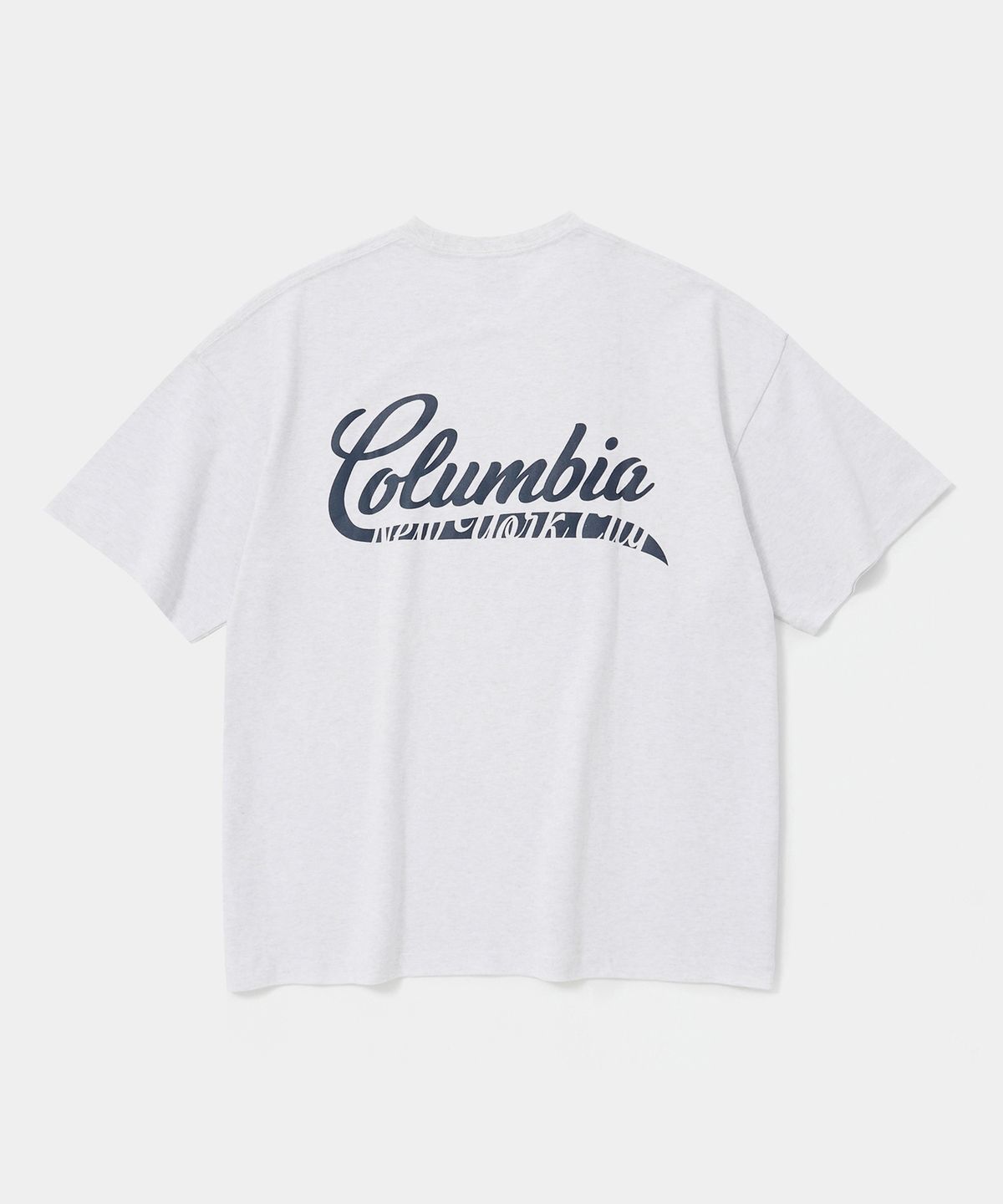 컬럼비아 유니버시티(COLUMBIA UNIVERSITY) CU BIG WAVE LOGO S/S T-SHIRTS 라이트멜란지