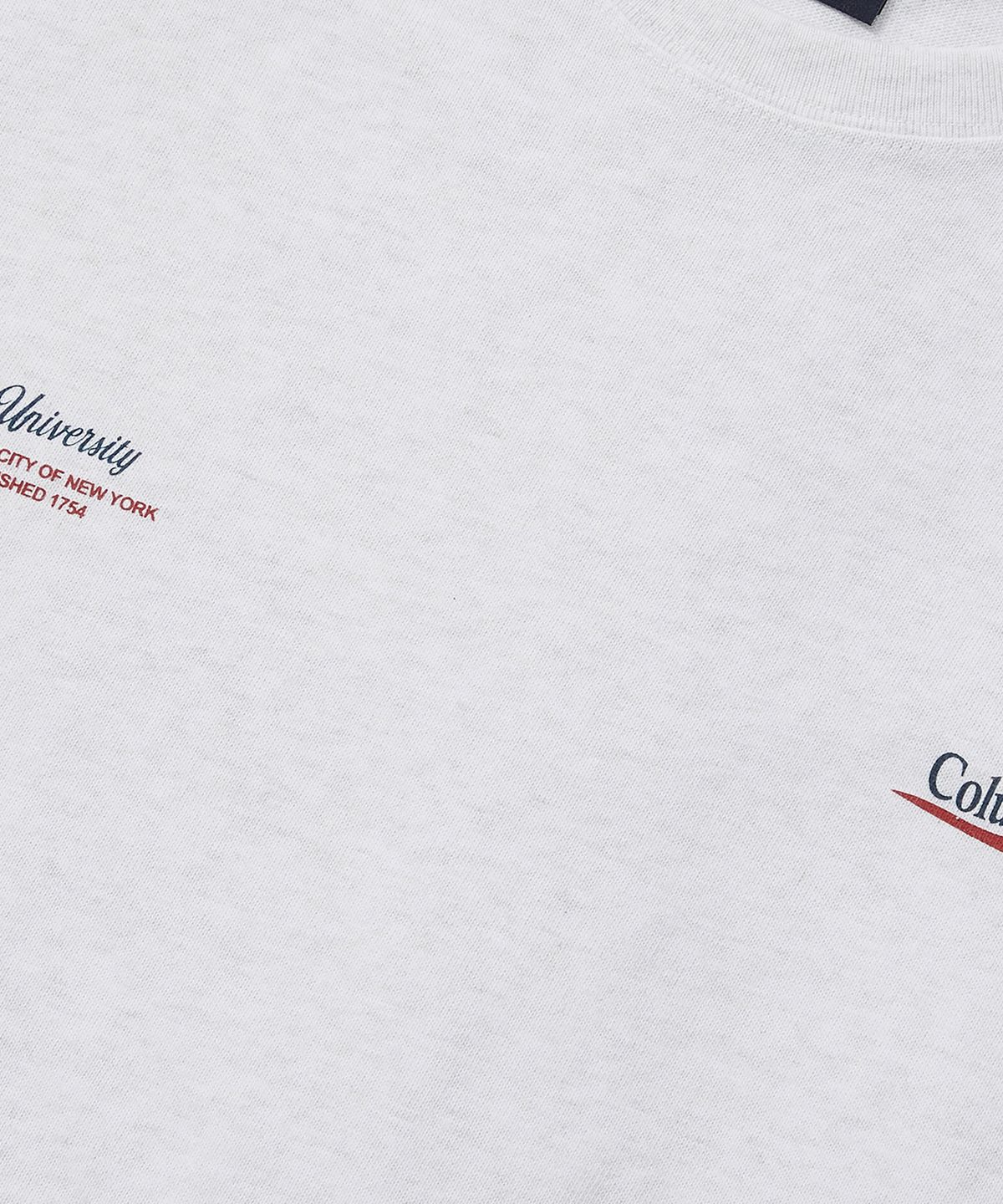 컬럼비아 유니버시티(COLUMBIA UNIVERSITY) CU BIG WAVE LOGO S/S T-SHIRTS 라이트멜란지