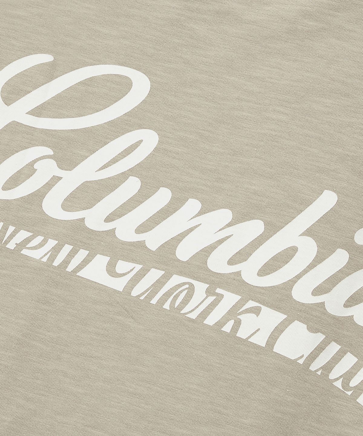 컬럼비아 유니버시티(COLUMBIA UNIVERSITY) CU BIG WAVE LOGO S/S T-SHIRTS 내추럴베이지