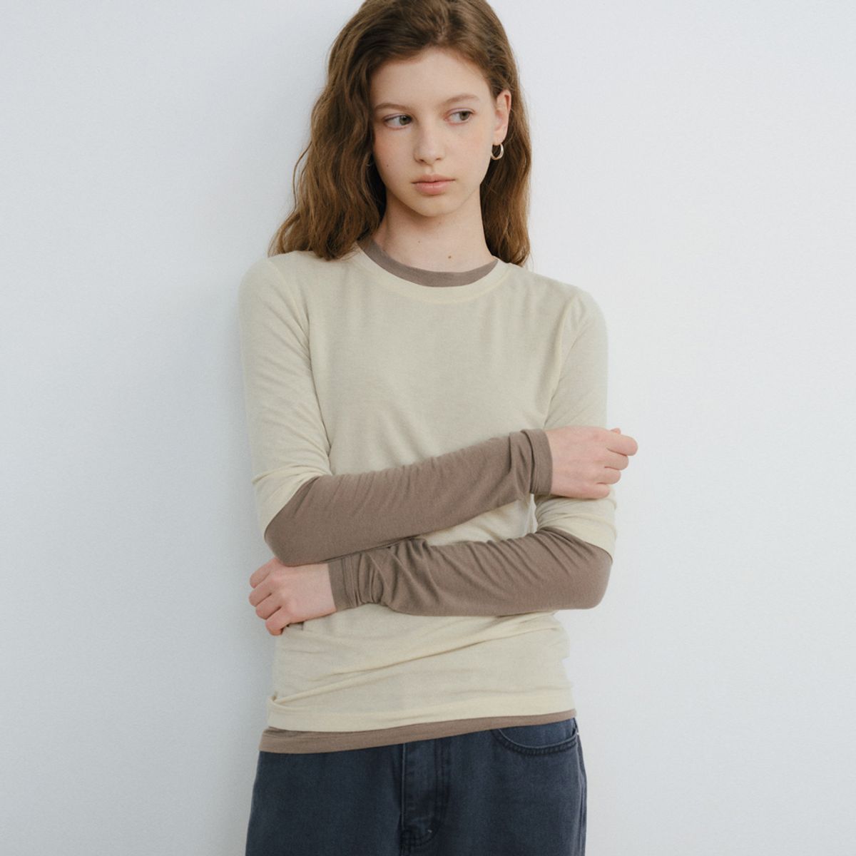 유라고(URAGO) Layered tencel t-shirt set