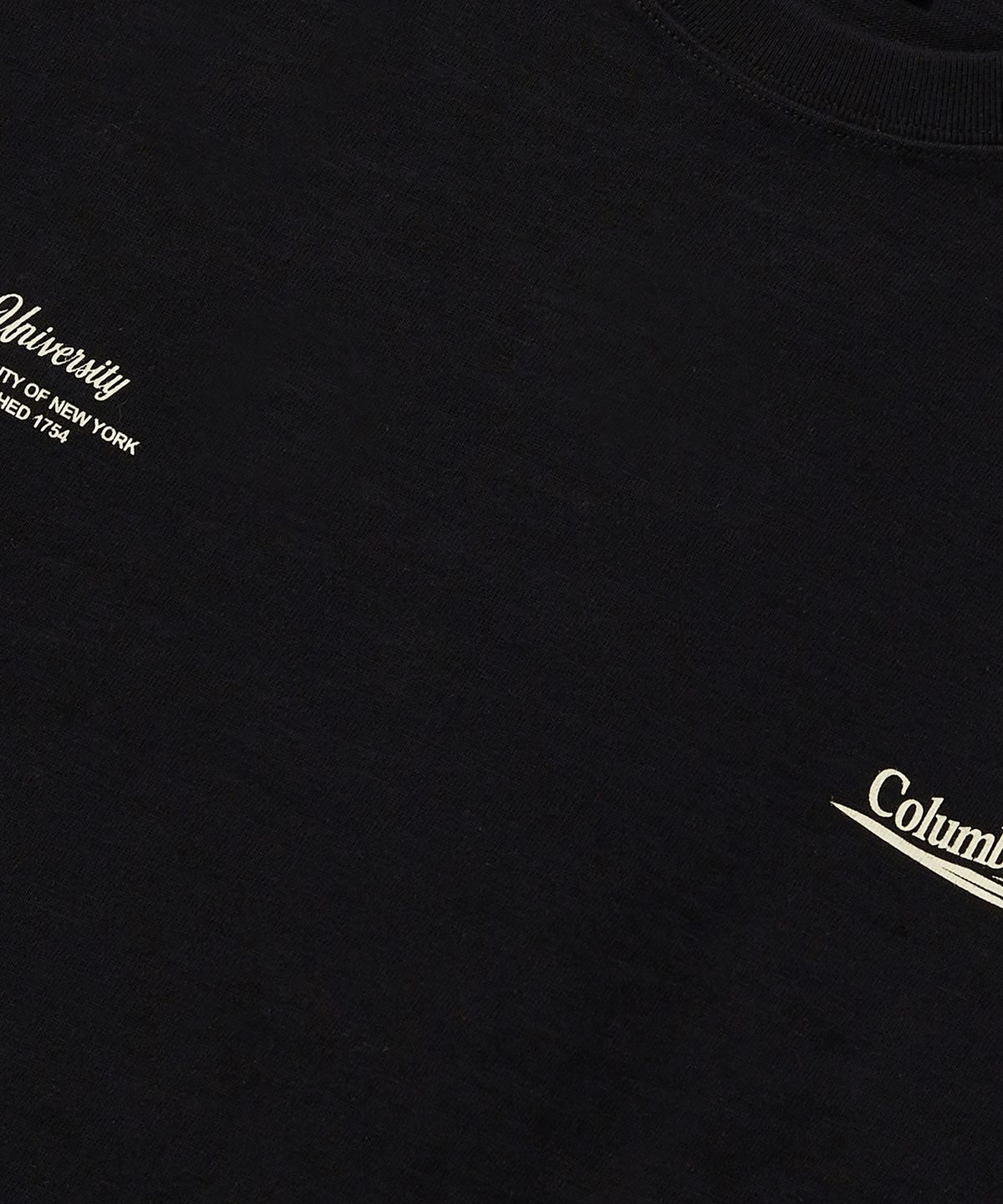 컬럼비아 유니버시티(COLUMBIA UNIVERSITY) CU BIG WAVE LOGO S/S T-SHIRTS 블랙