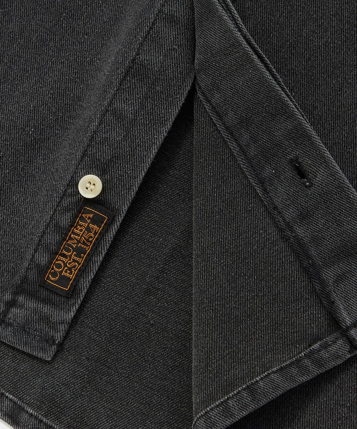 컬럼비아 유니버시티(COLUMBIA UNIVERSITY) COLUMBIA TRAJAN LABEL HIDDEN POCKET DENIM S/S SHIRTS 그레이데님
