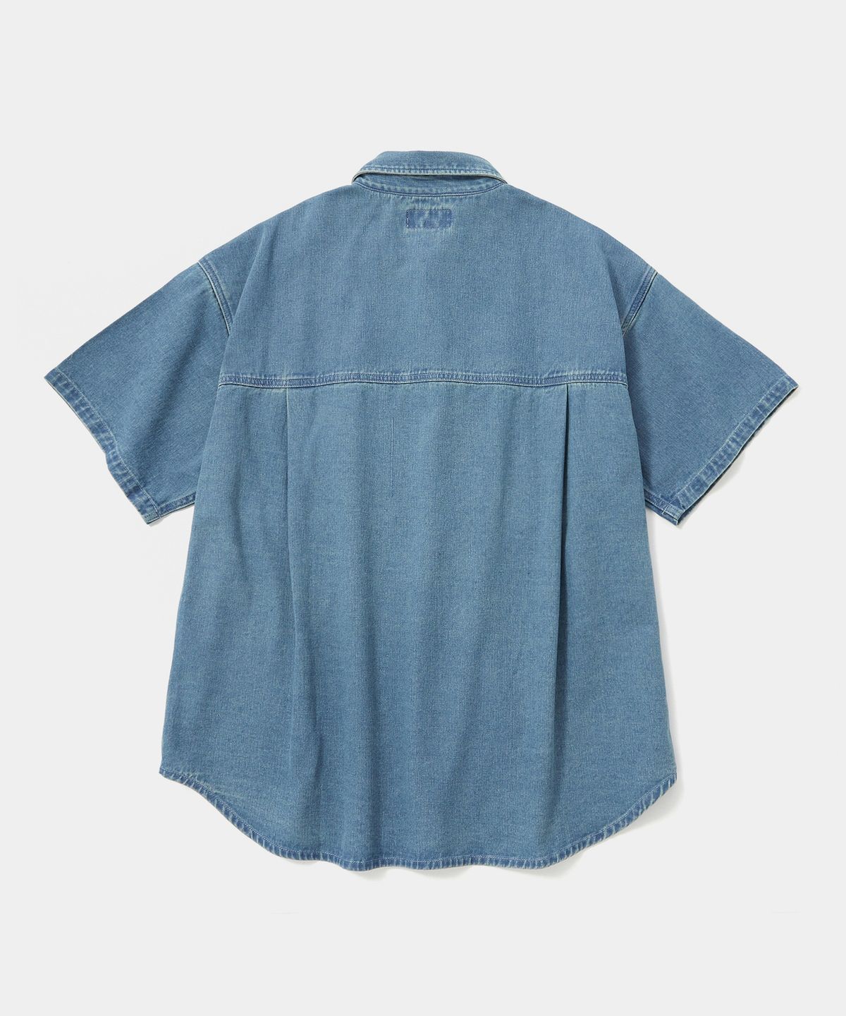 컬럼비아 유니버시티(COLUMBIA UNIVERSITY) COLUMBIA TRAJAN LABEL HIDDEN POCKET DENIM S/S SHIRTS 라이트데님